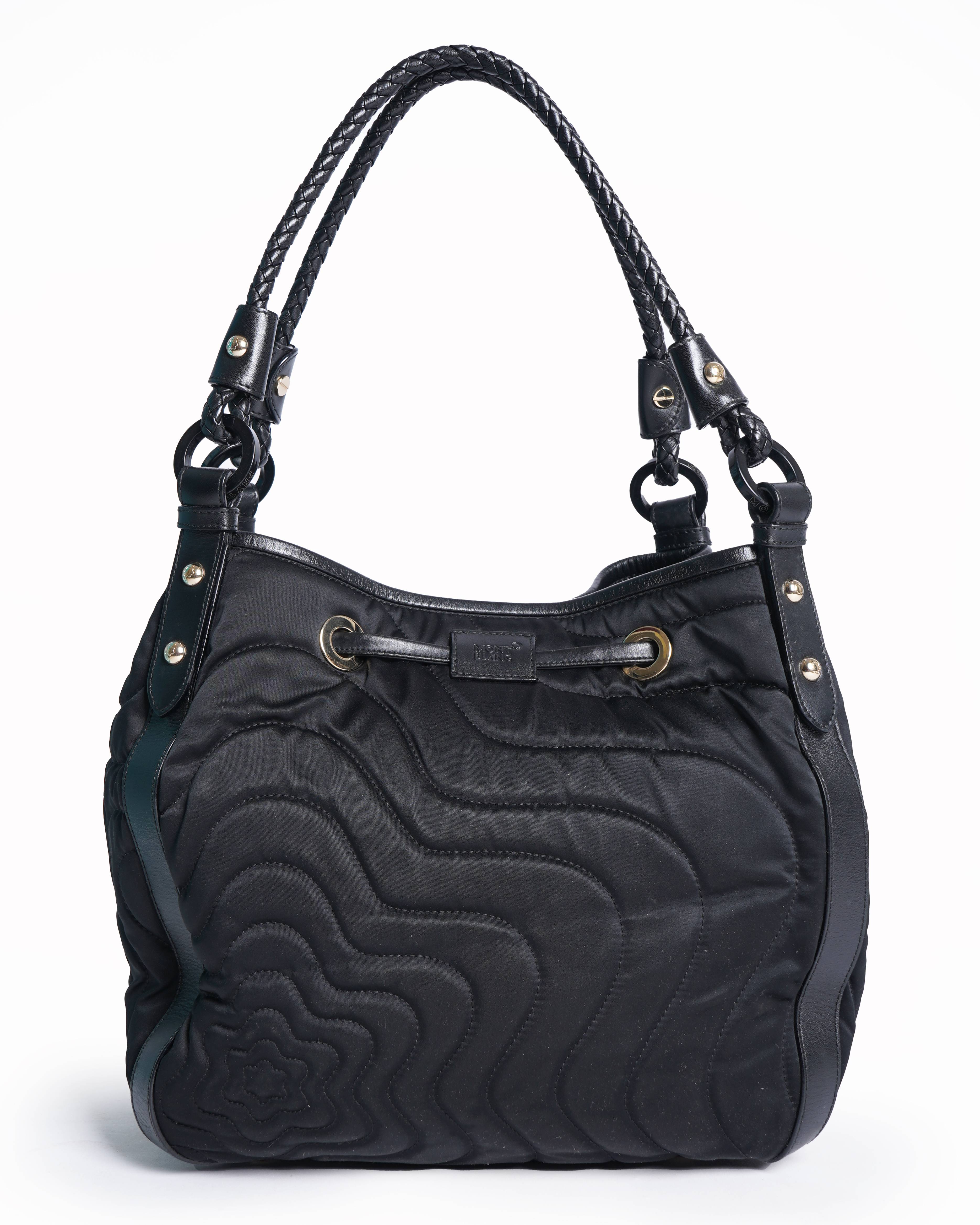 Mont blanc Nylon & Leather Shoulder Bag