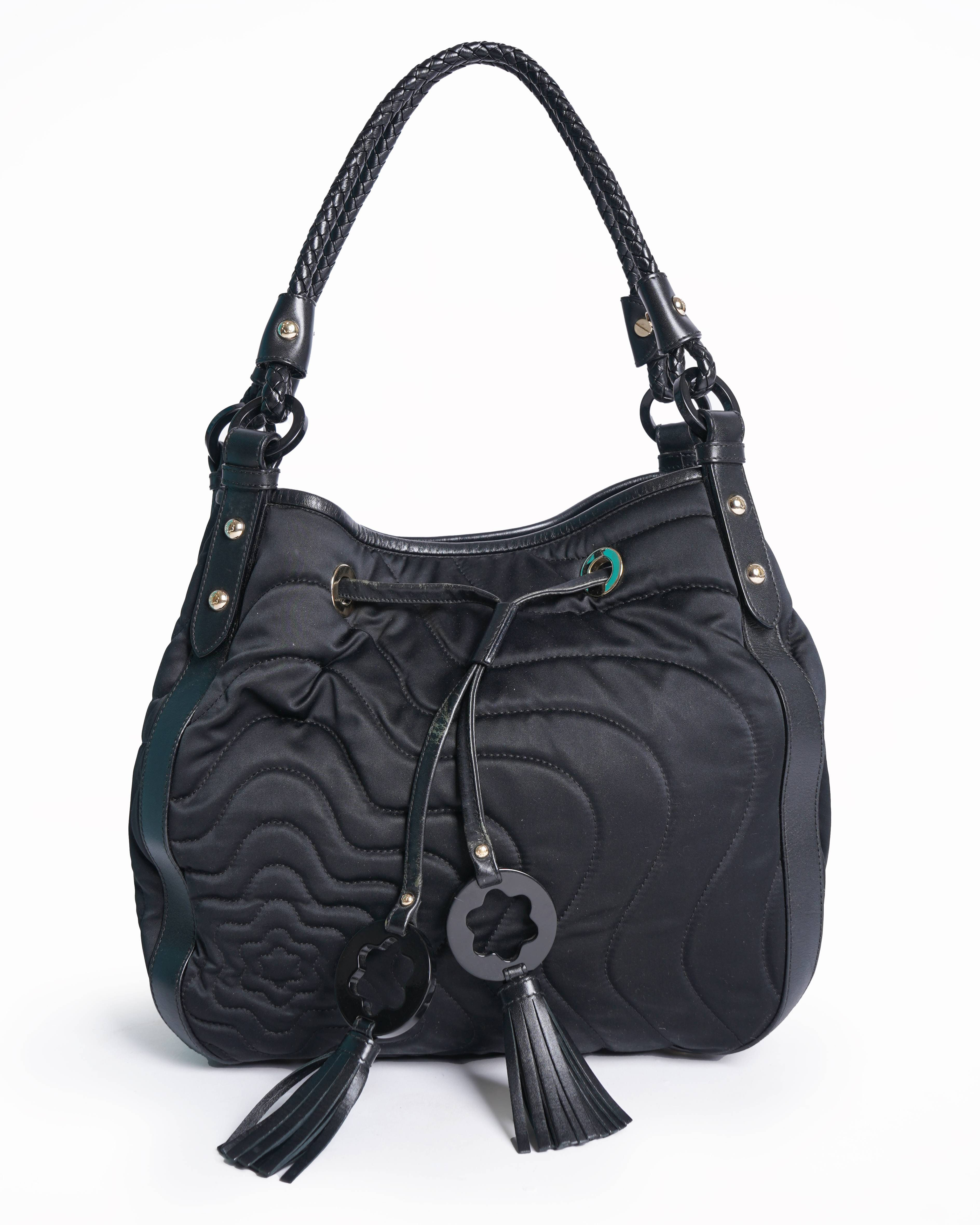 Mont blanc Nylon & Leather Shoulder Bag