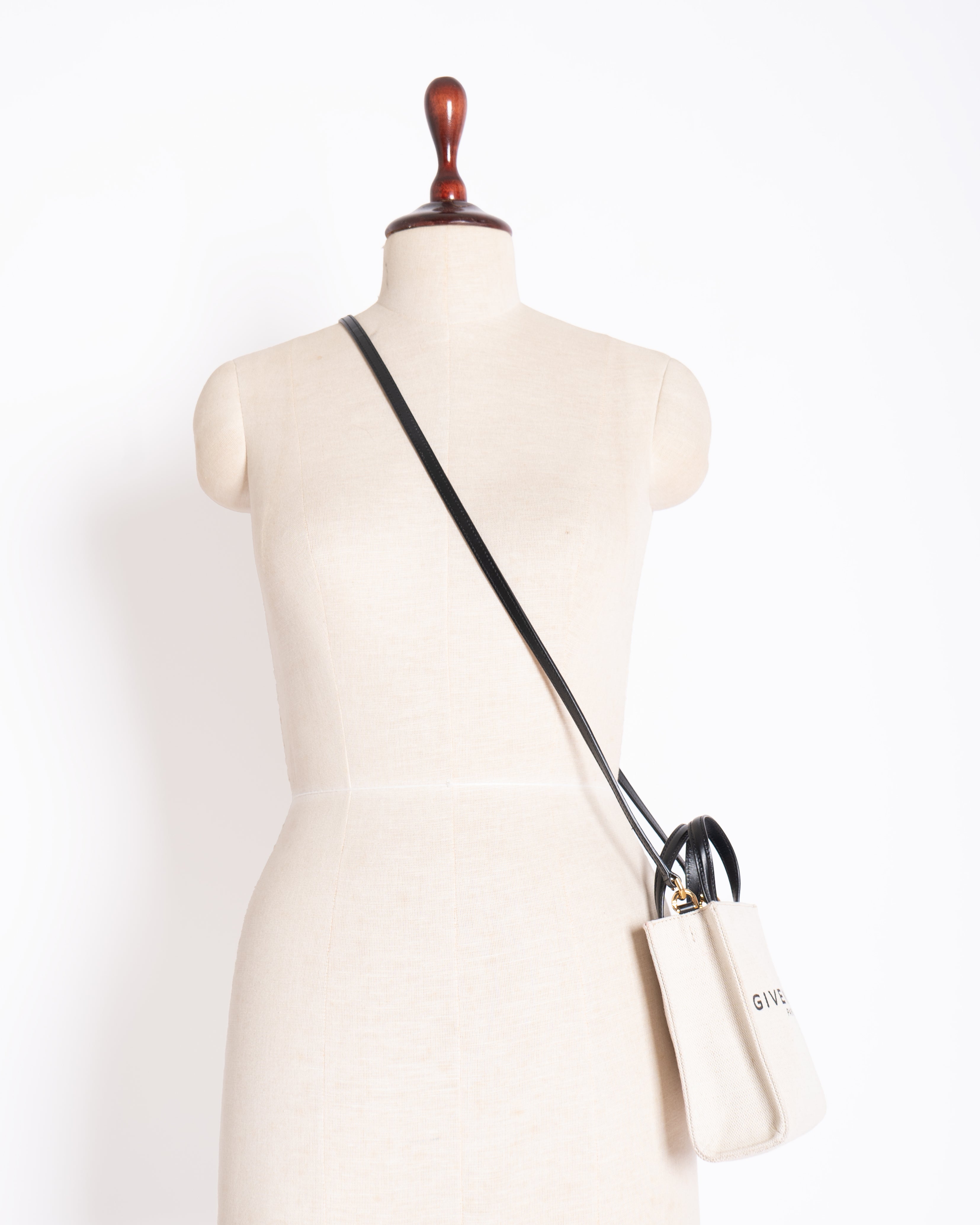 New Givenchy G Linen Rectangular Mini Tote