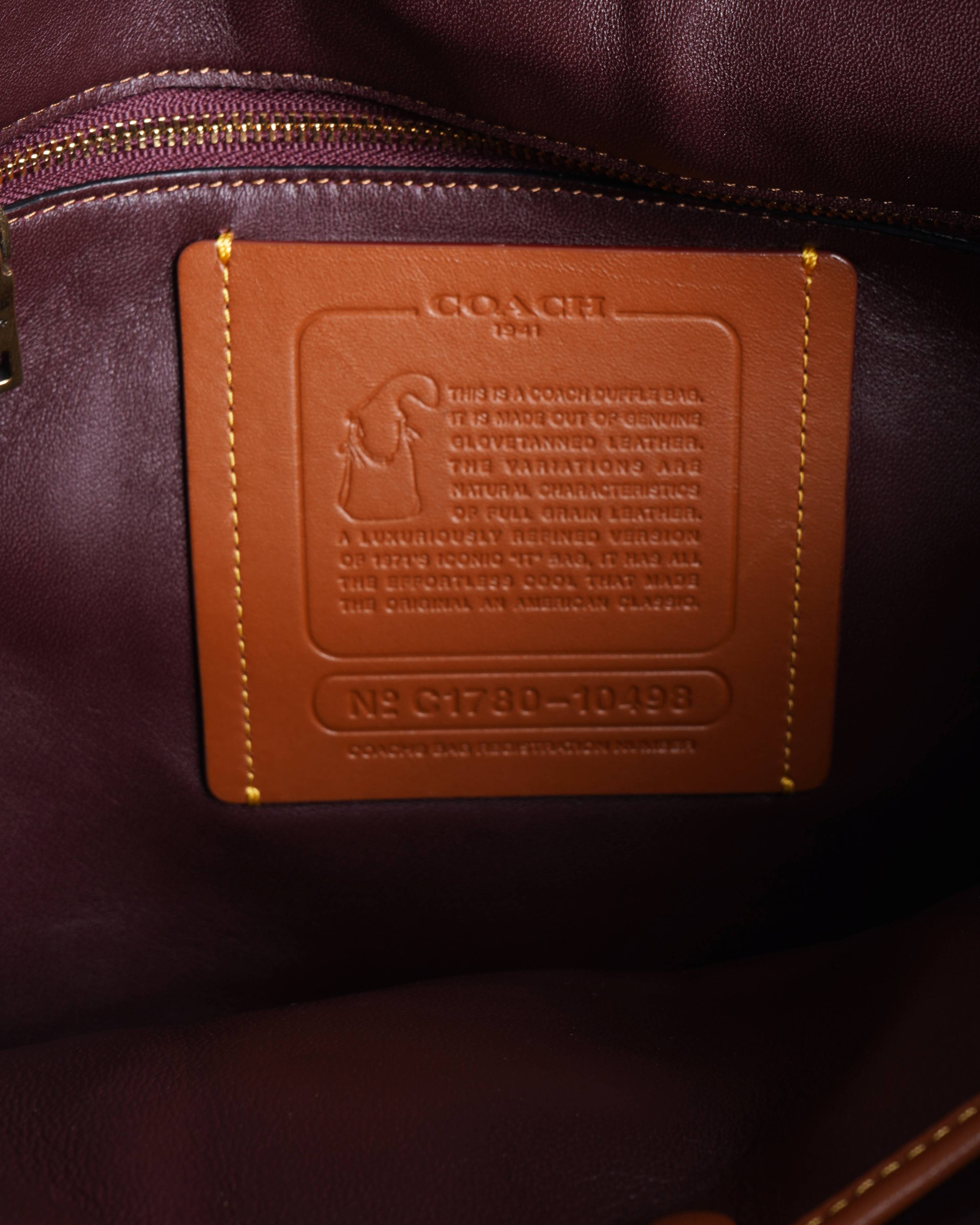 Coach duffle shoulder bag with link detail