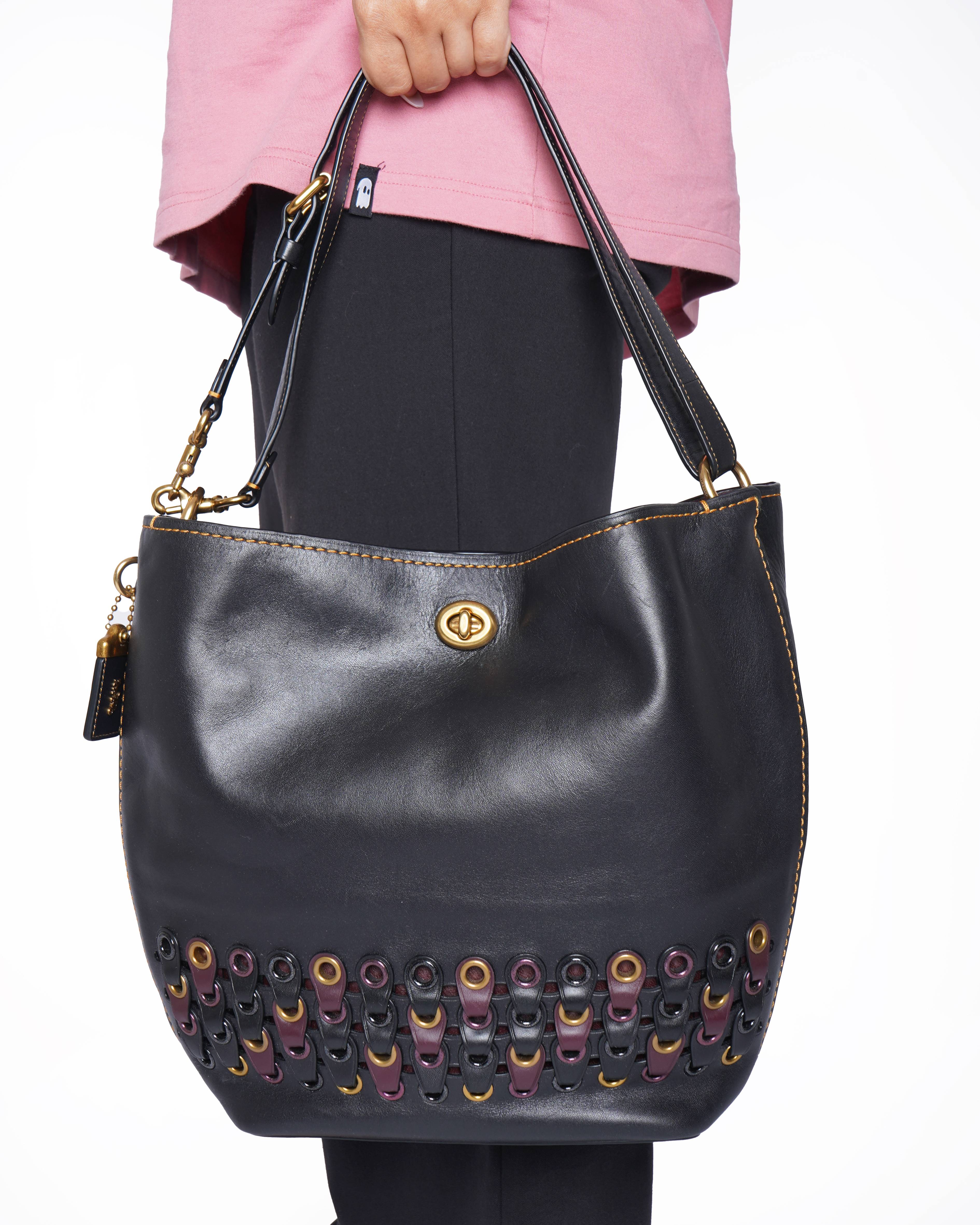 Coach duffle shoulder bag with link detail