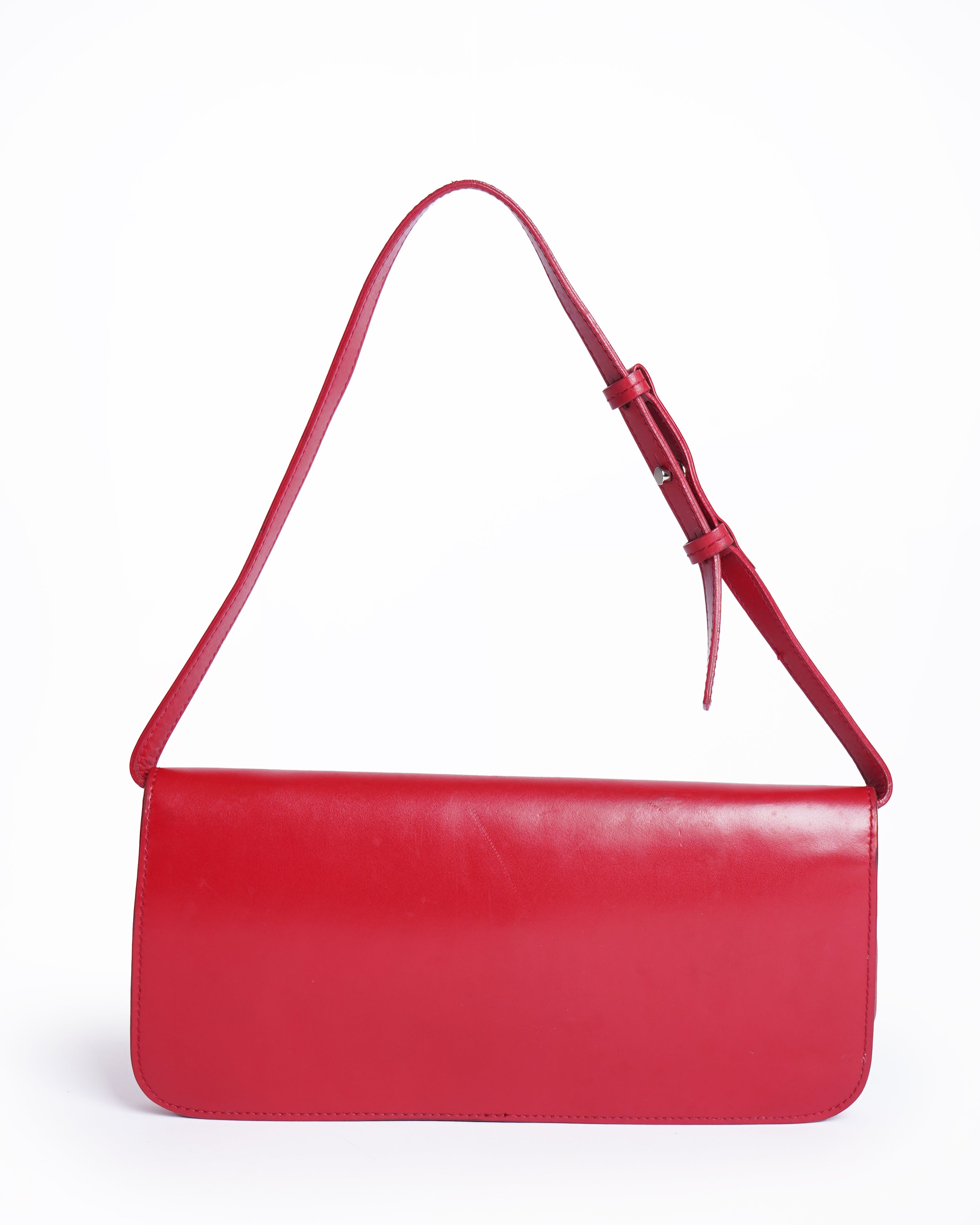 Furla Oxblood Red Rectangular Shoulder Bag
