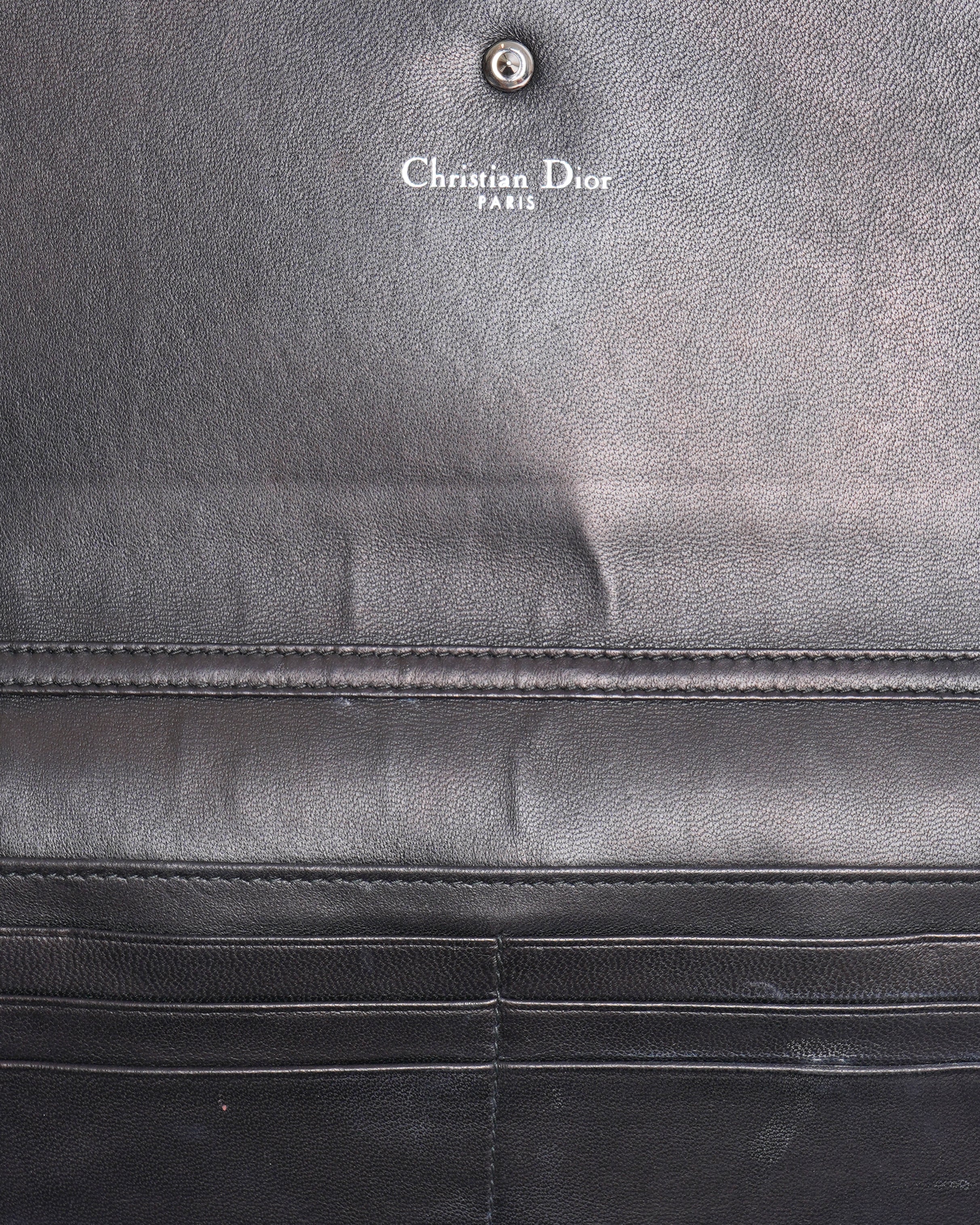 Christian Dior Leather Diorama Wallet On Chain