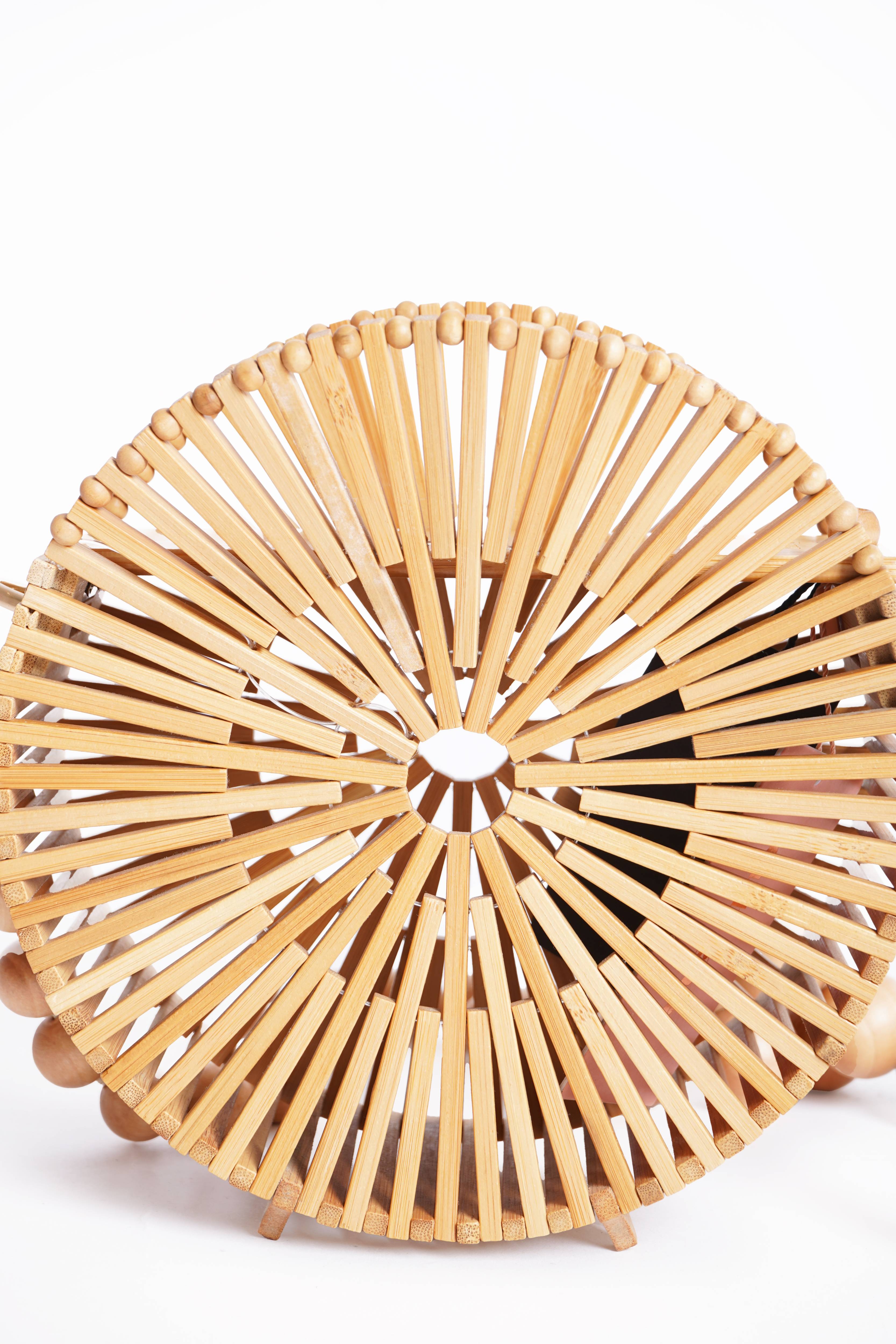 New Cult Gaia Luna bamboo crossbody bag