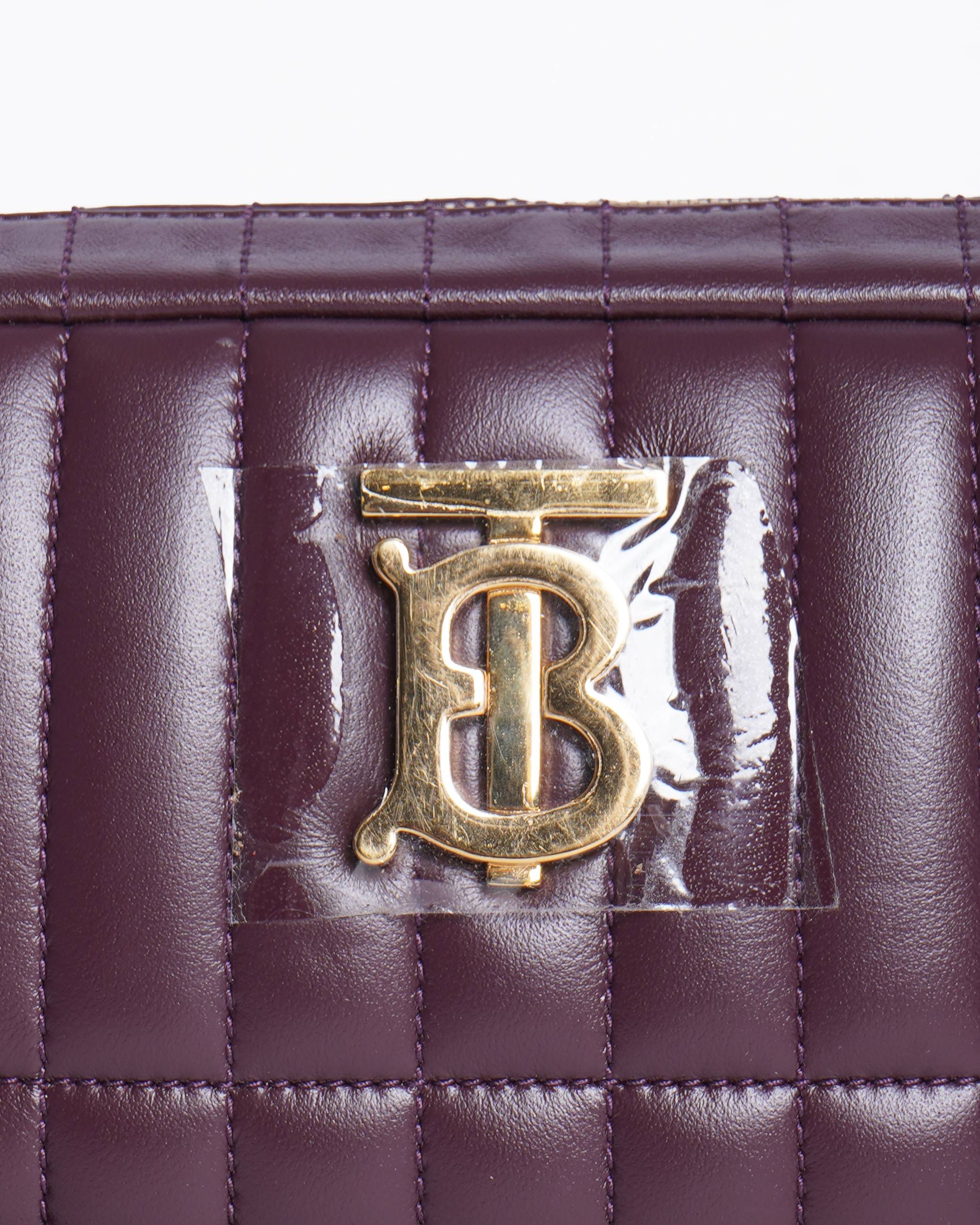 New Burberry Quilted Leather Lola Crossbody Bag