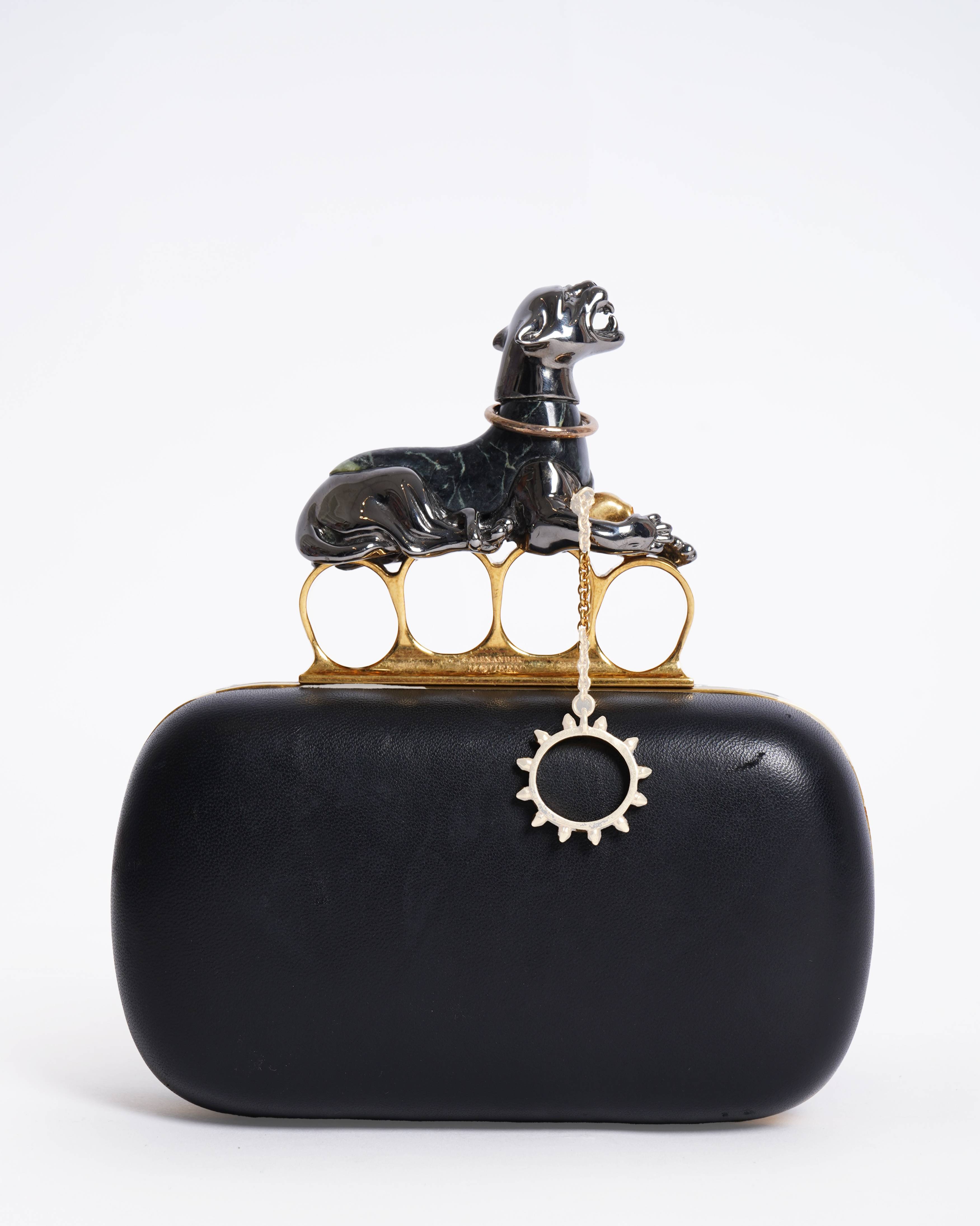 Alexander mcqueen panther knuckle duster clutch
