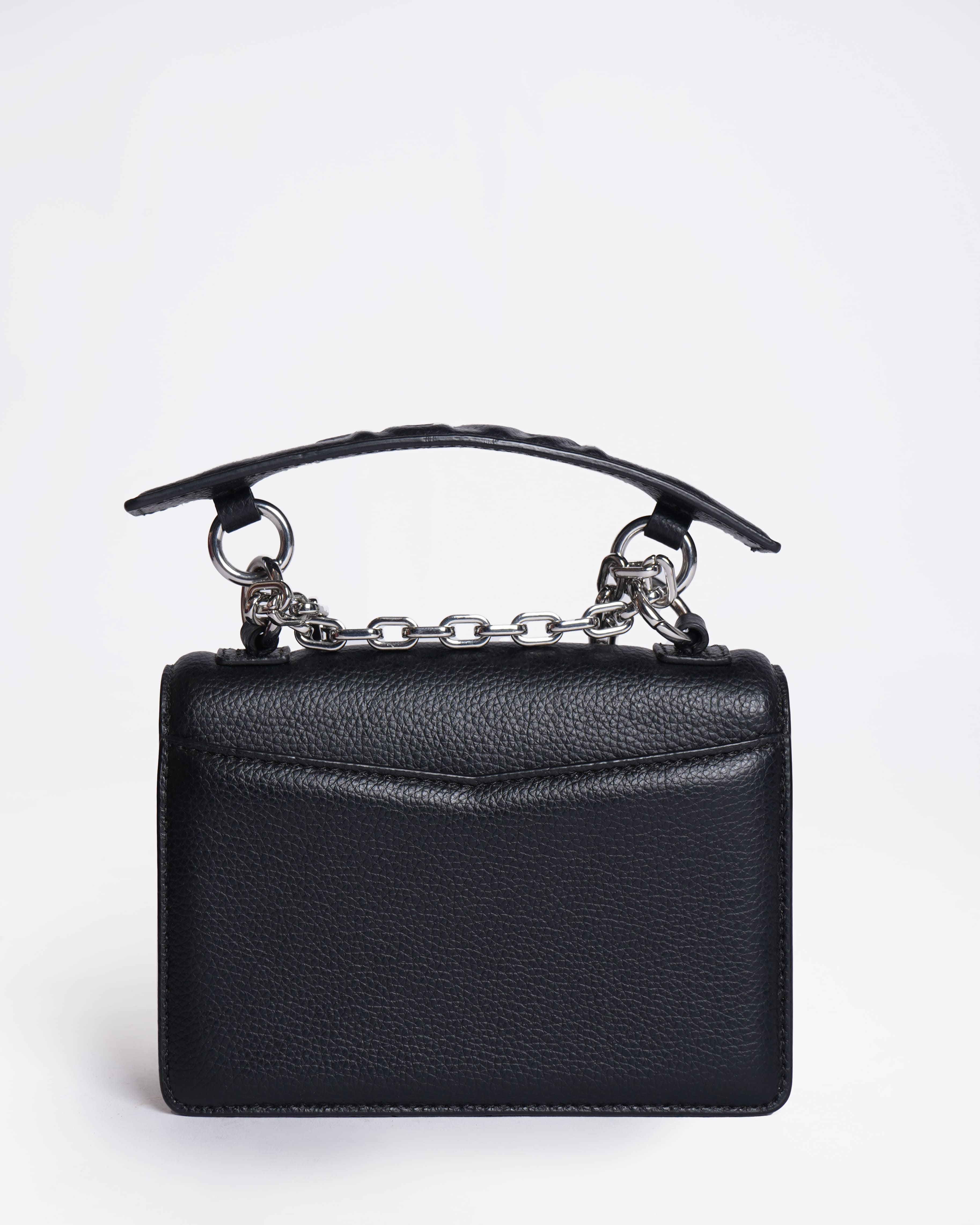 KARL LAGERFELD K/SEVEN GRAIN LEATHER SHOULDER BAG
