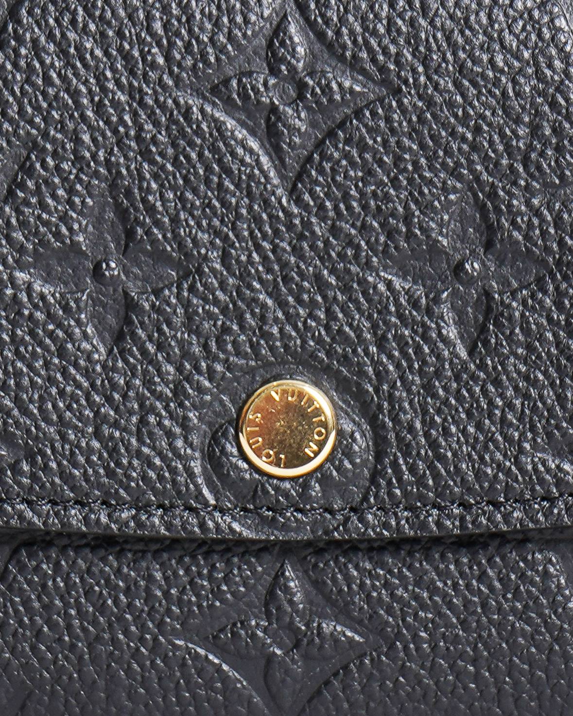 Louis Vuitton Black Monogram Empreinte Leather Emilie Wallet