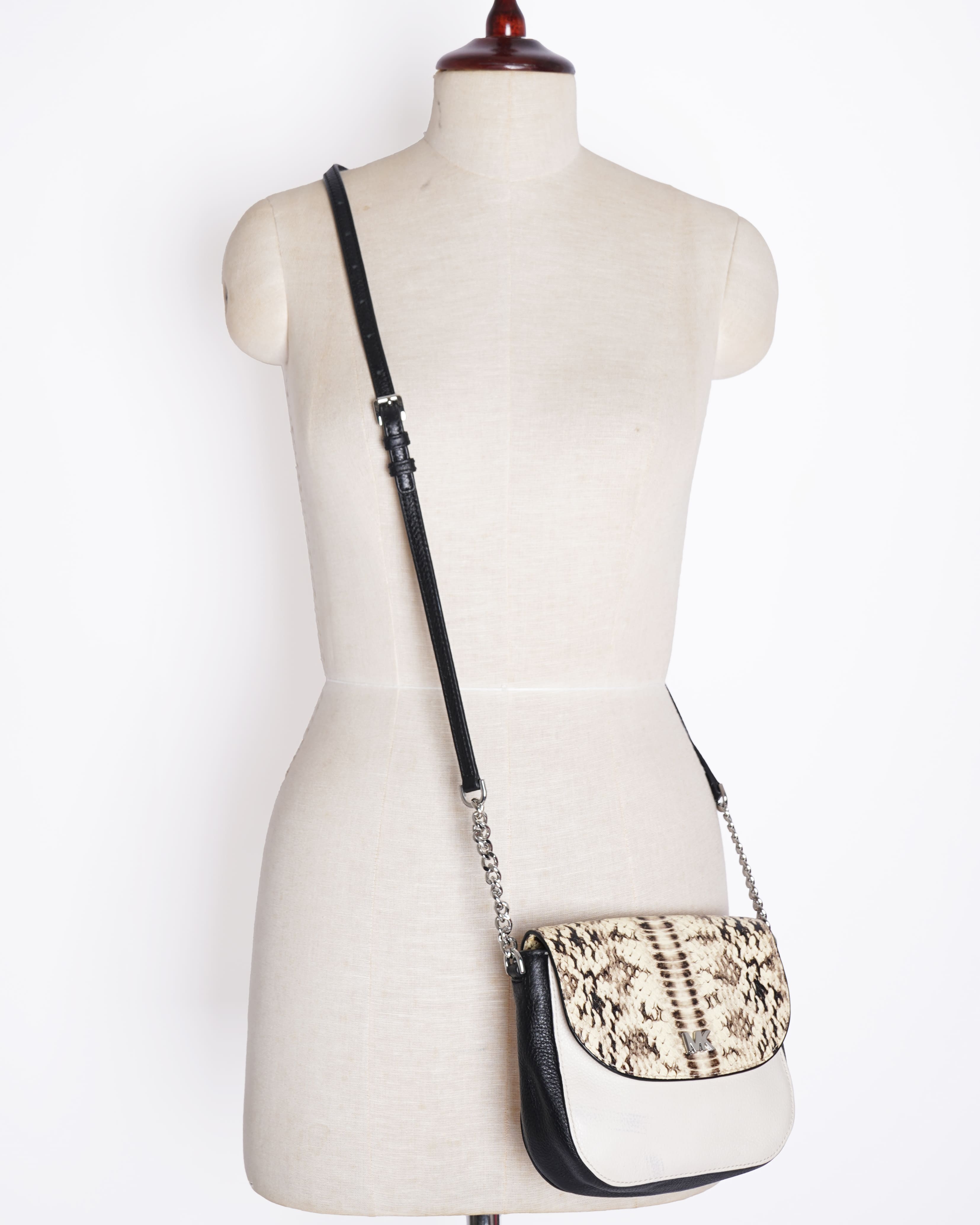 Michael kors embossed leather dome crossbody bag