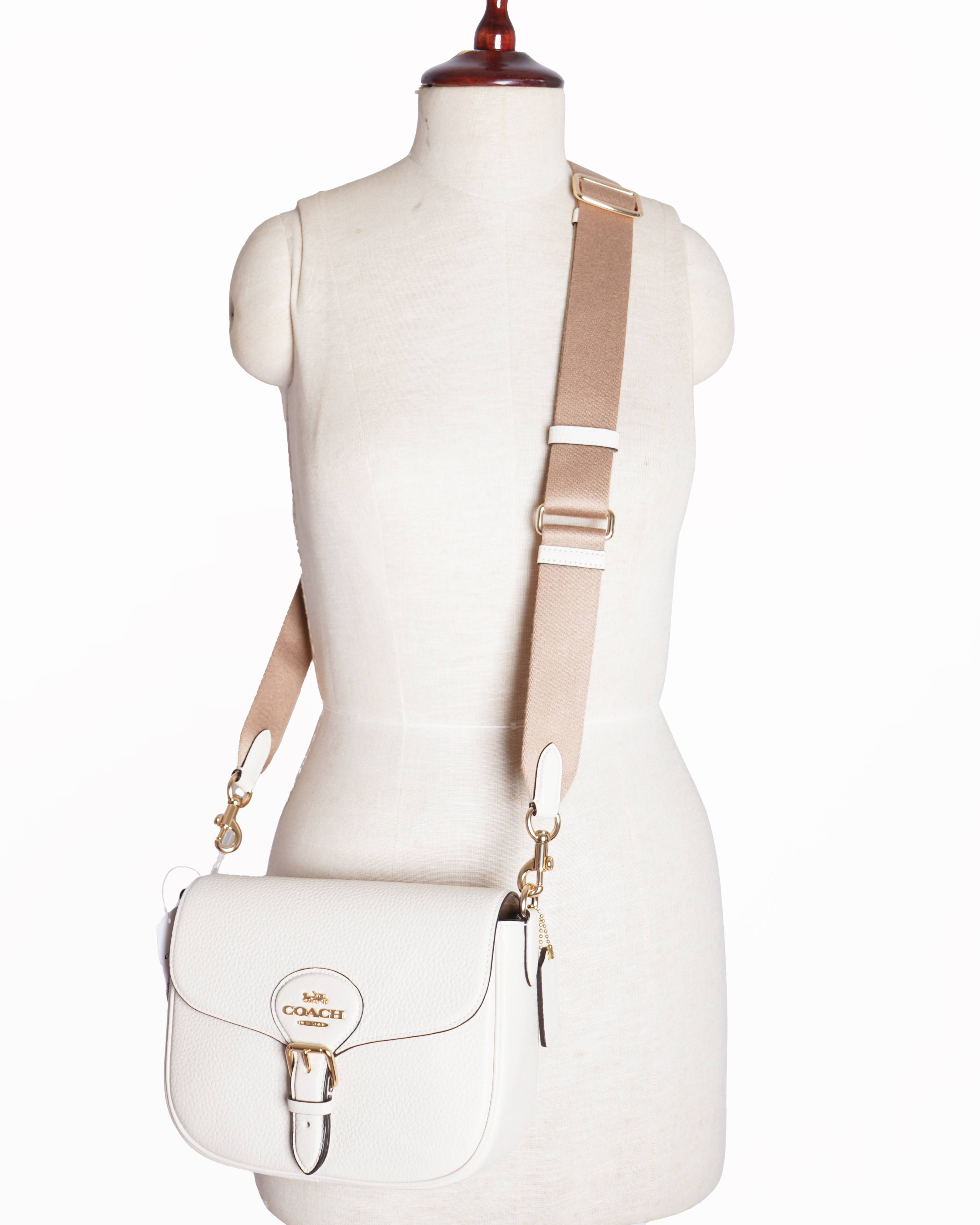 New Coach amelia white saddle bag