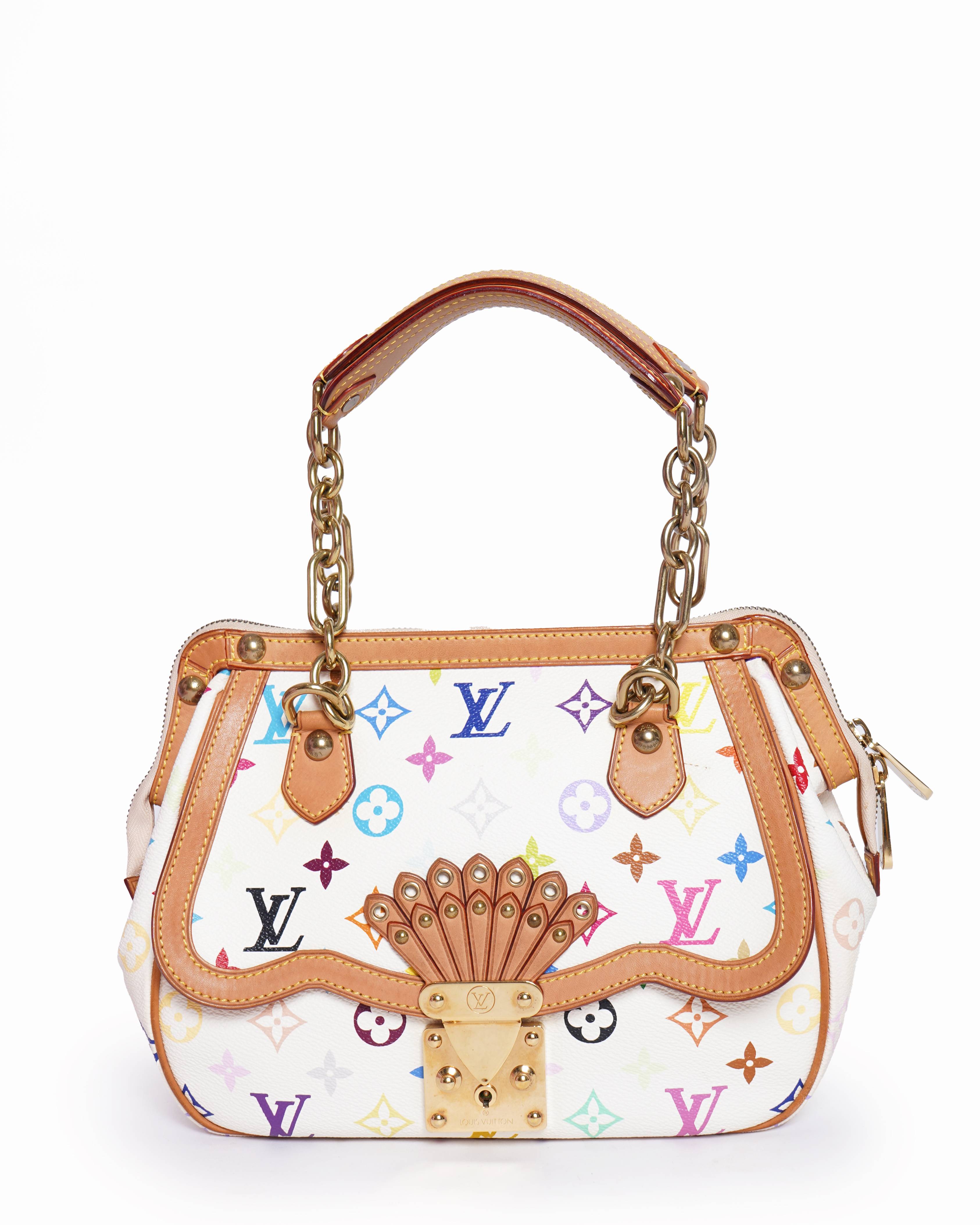 Louis Vuitton White Monogram Multicolour Limited Edition Gracie Handbag