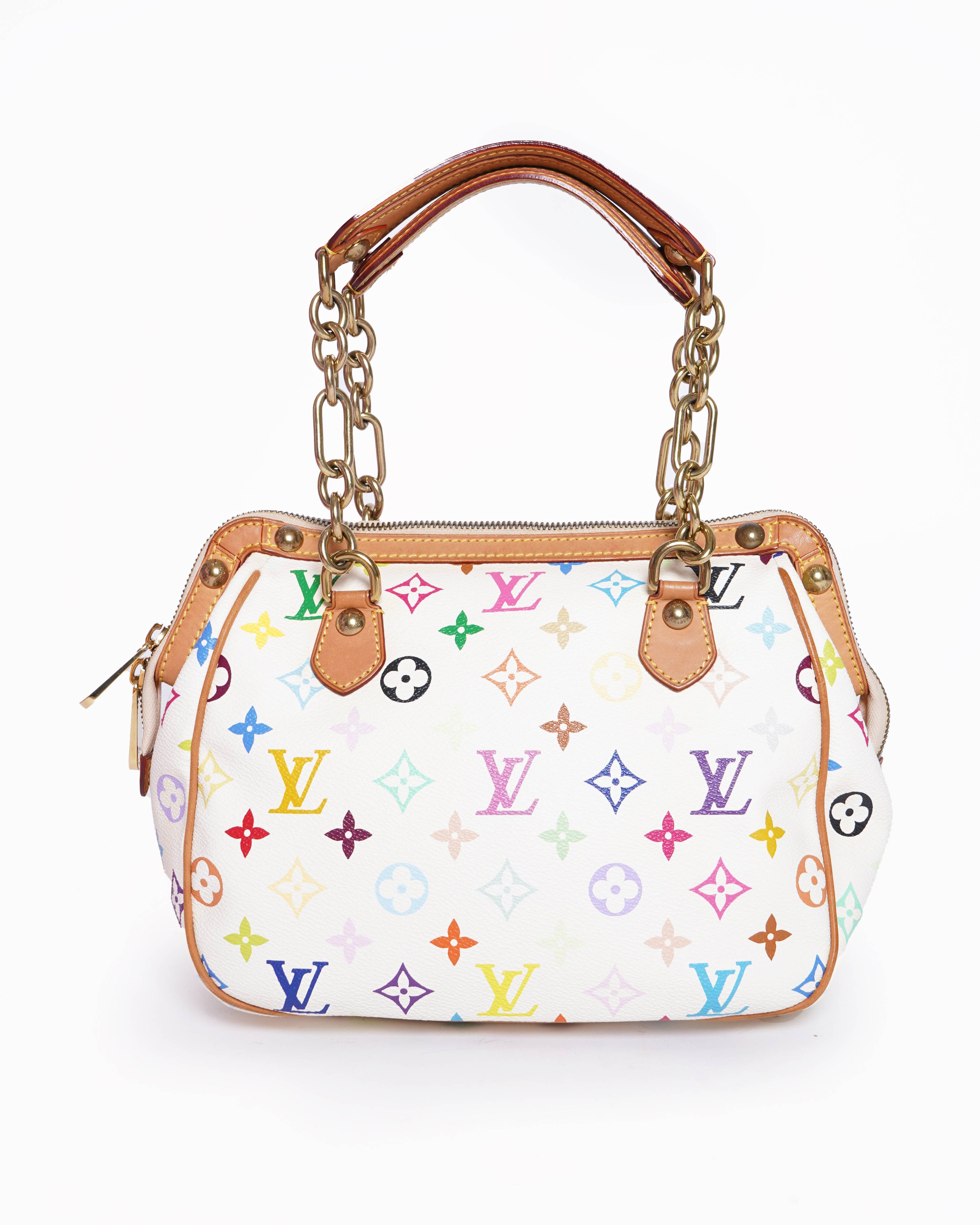 Louis Vuitton White Monogram Multicolour Limited Edition Gracie Handbag
