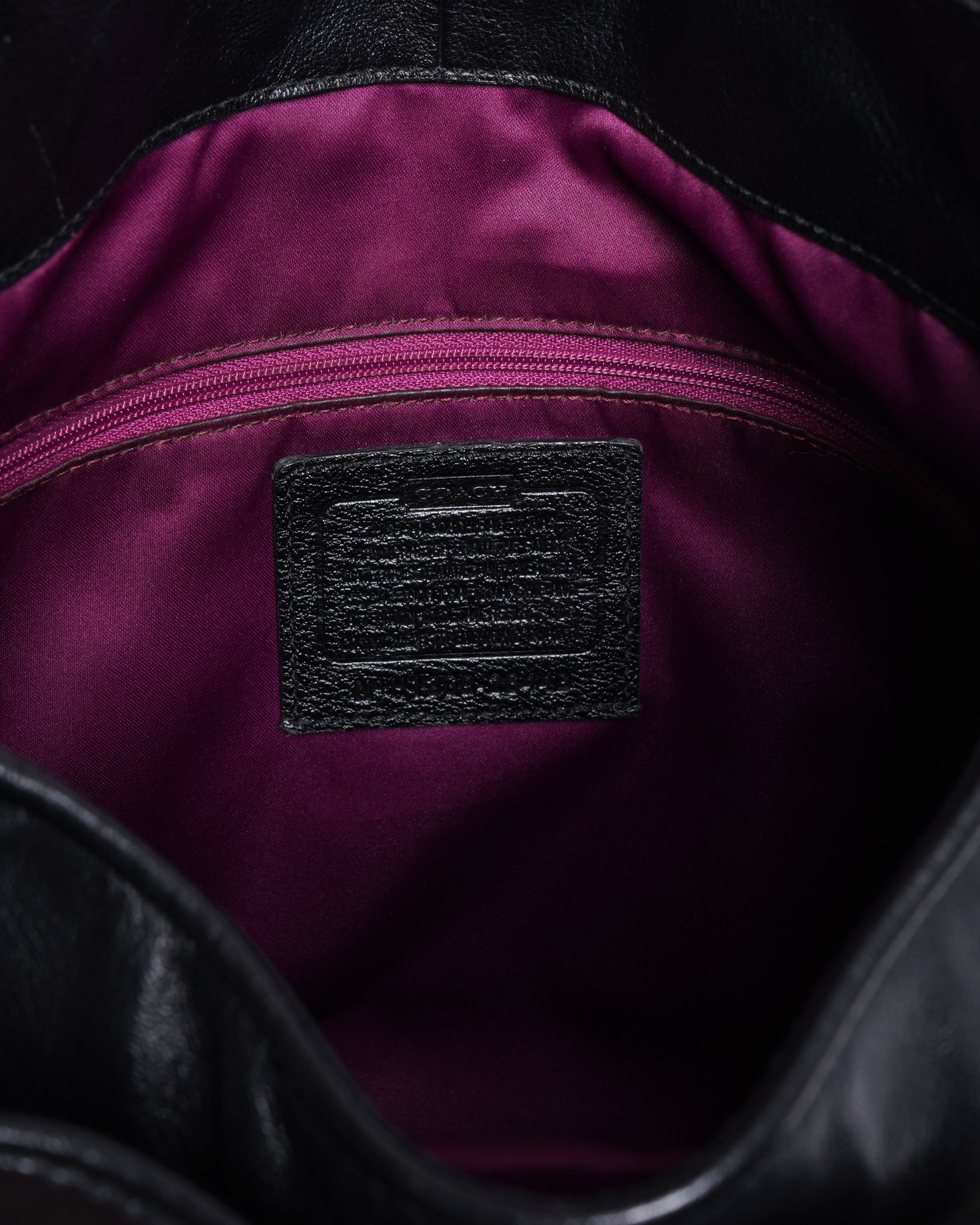 Coach signature canvas and leather hobo bag