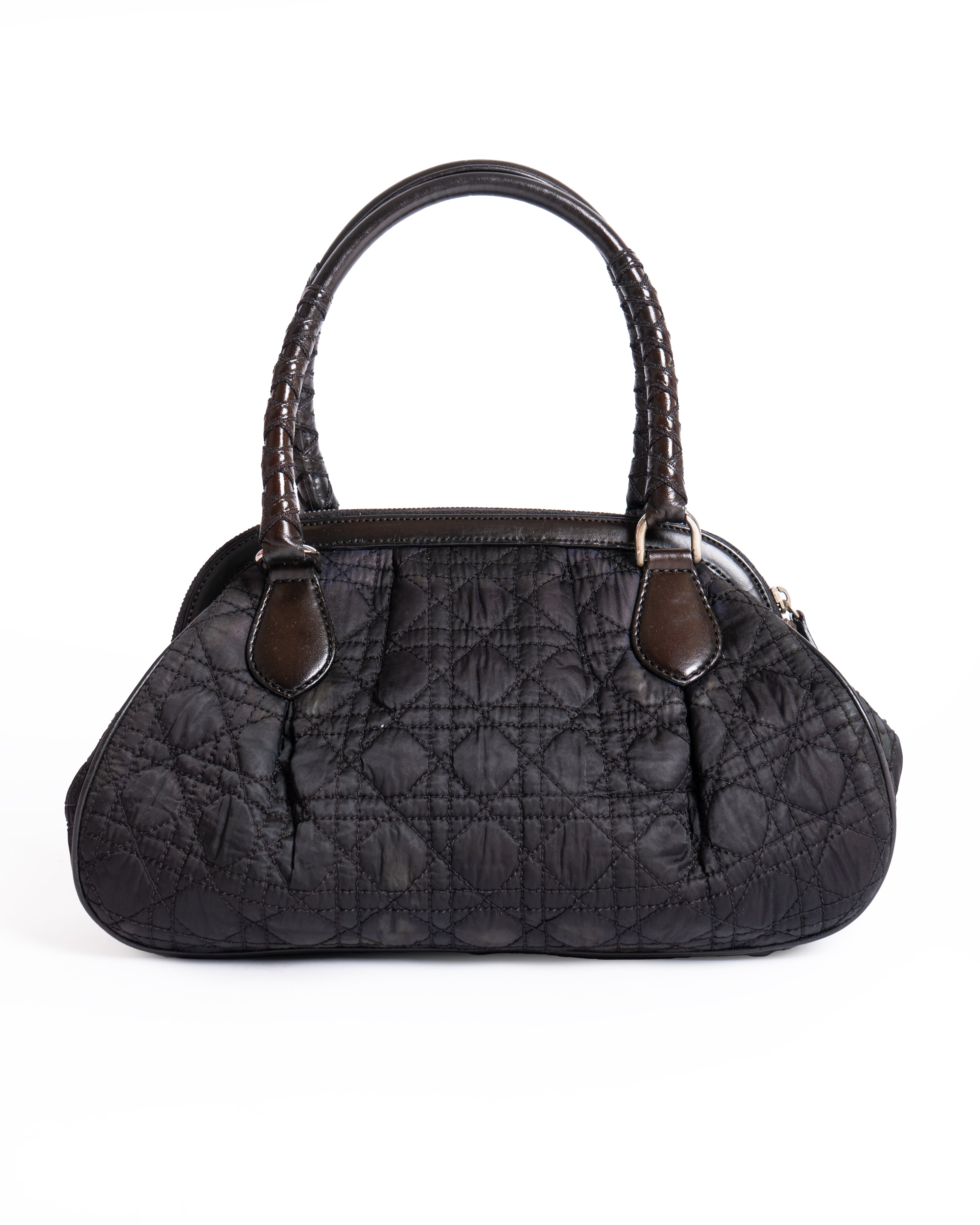 Christian Dior Satin Cannage Charming Doctors Bag Black