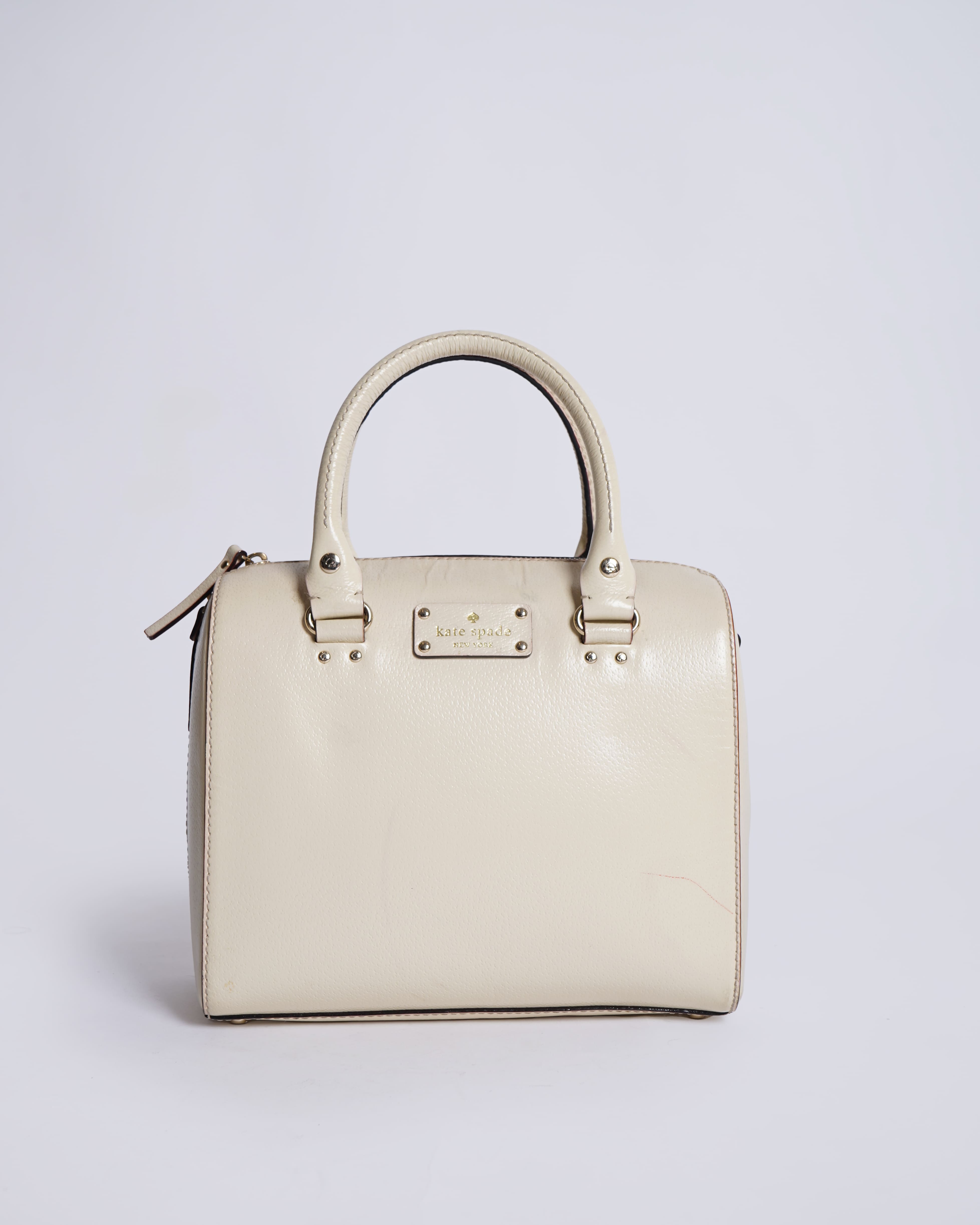 Kate spade white top handle bag