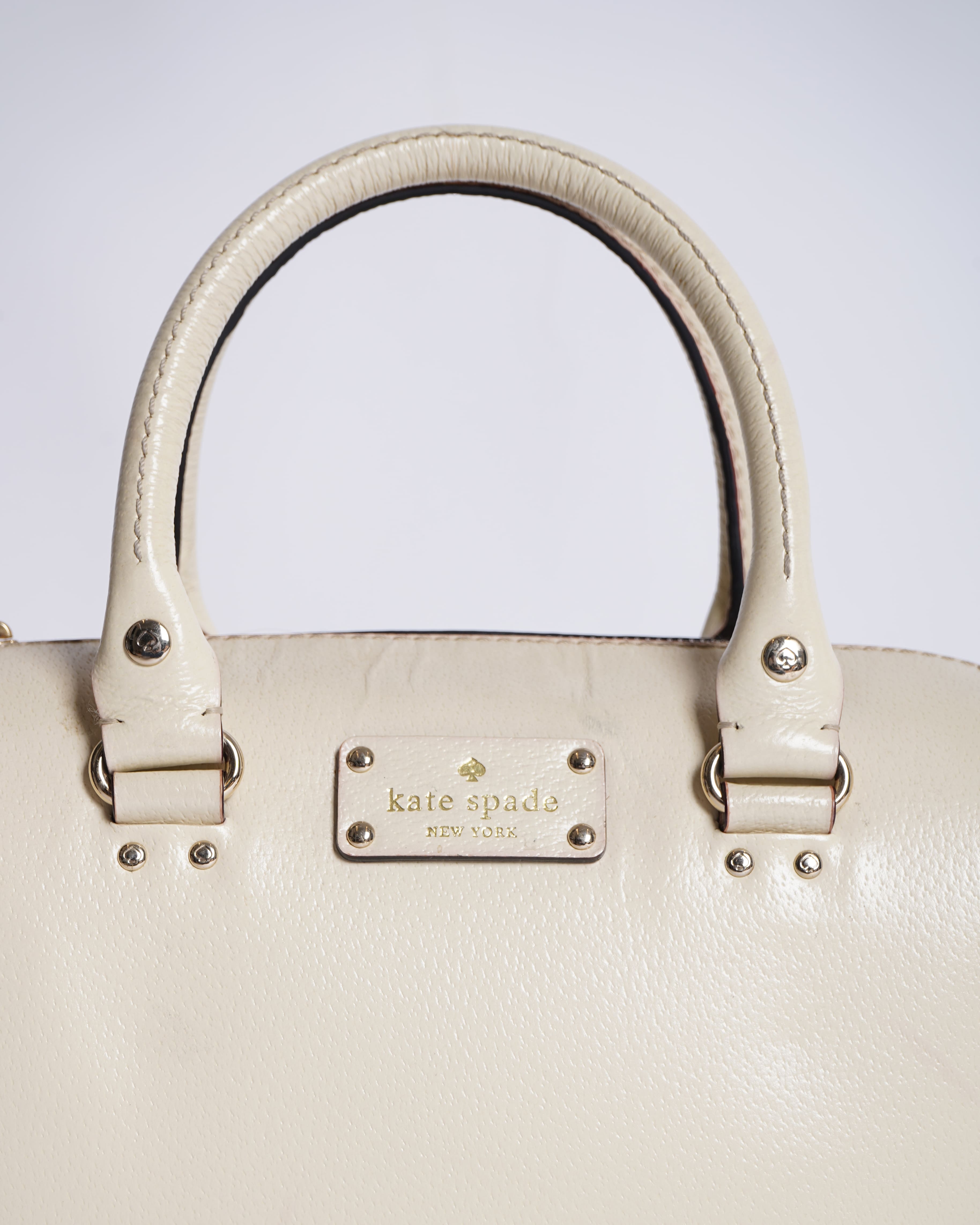 Kate spade white top handle bag