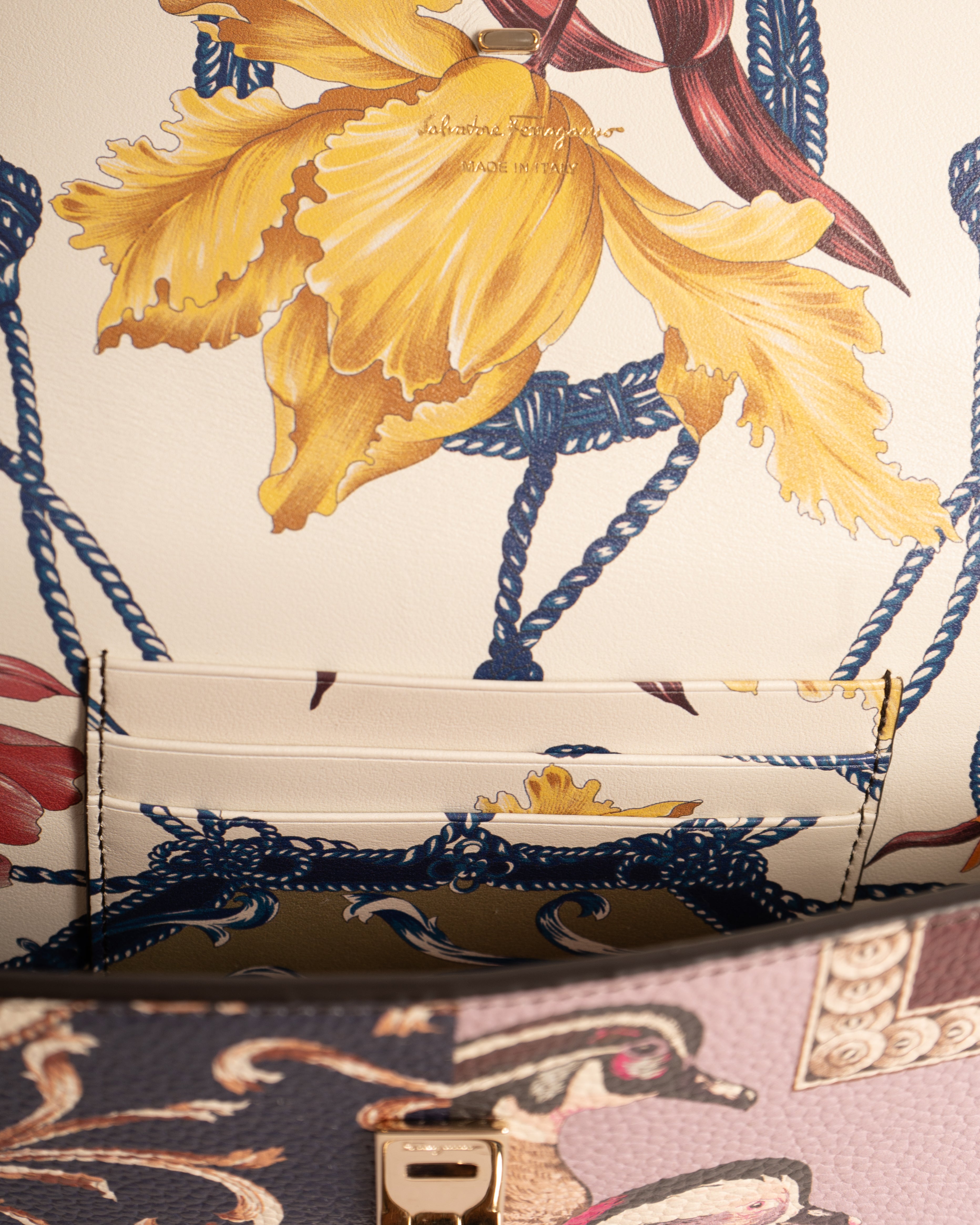 Salvatore Ferragamo Foulard Print Crossbody Bag Multiple colors
