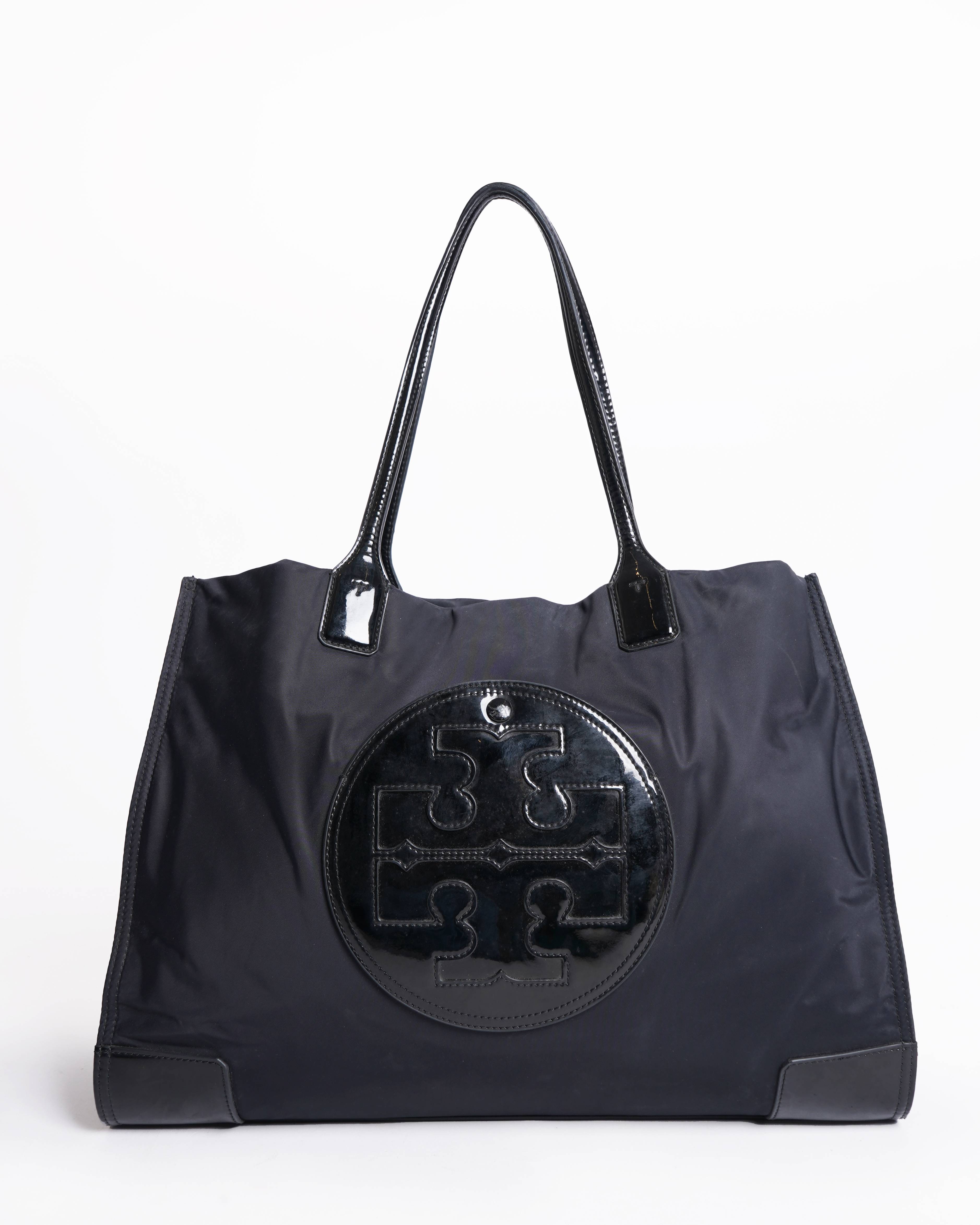 Tory Burch
Black Nylon and Patent Leather Medium Ella Tote