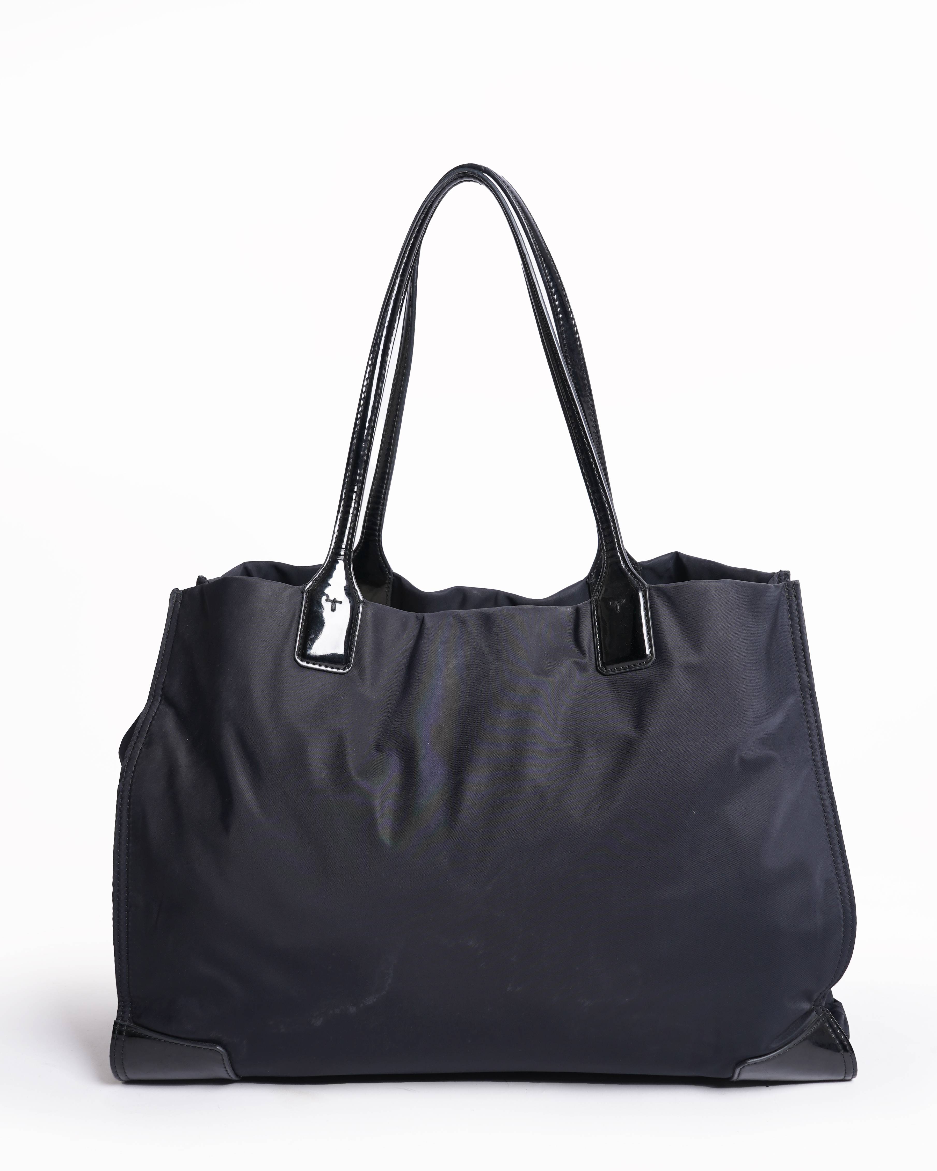 Tory Burch
Black Nylon and Patent Leather Medium Ella Tote