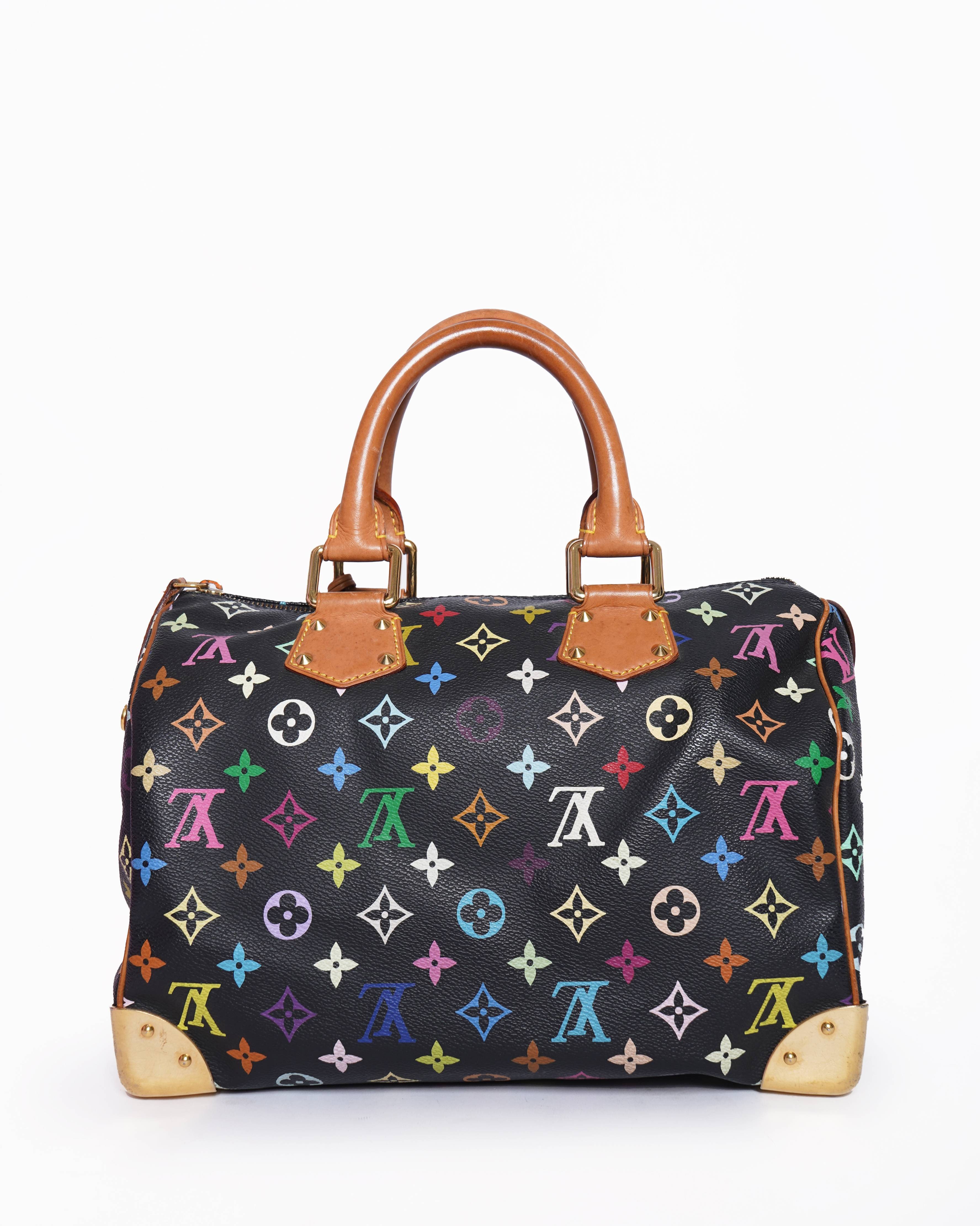 Louis Vuitton Takashi Murakami Black Top Handle Speedy