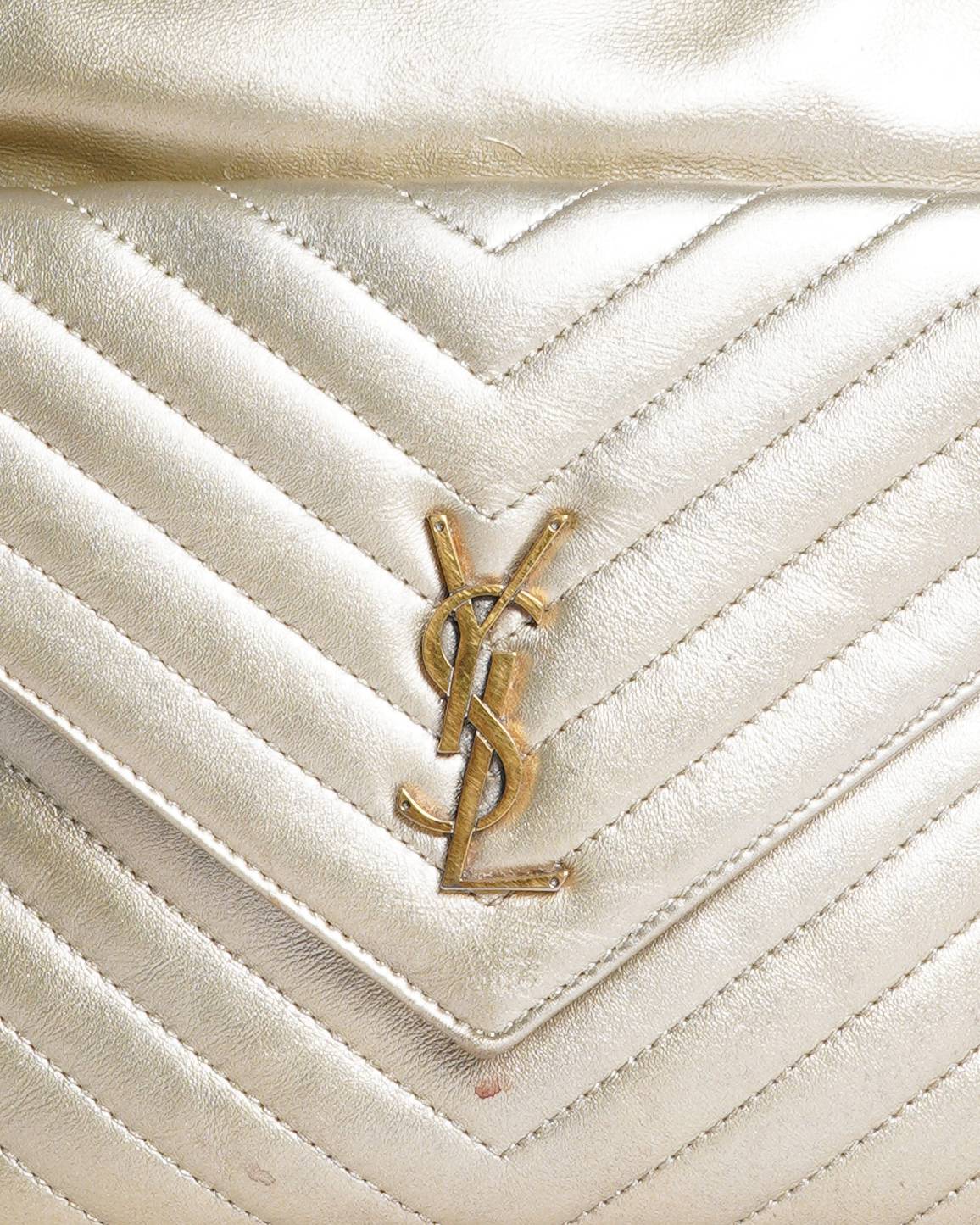 Saint Laurent joe backpack in metallic lambskin leather