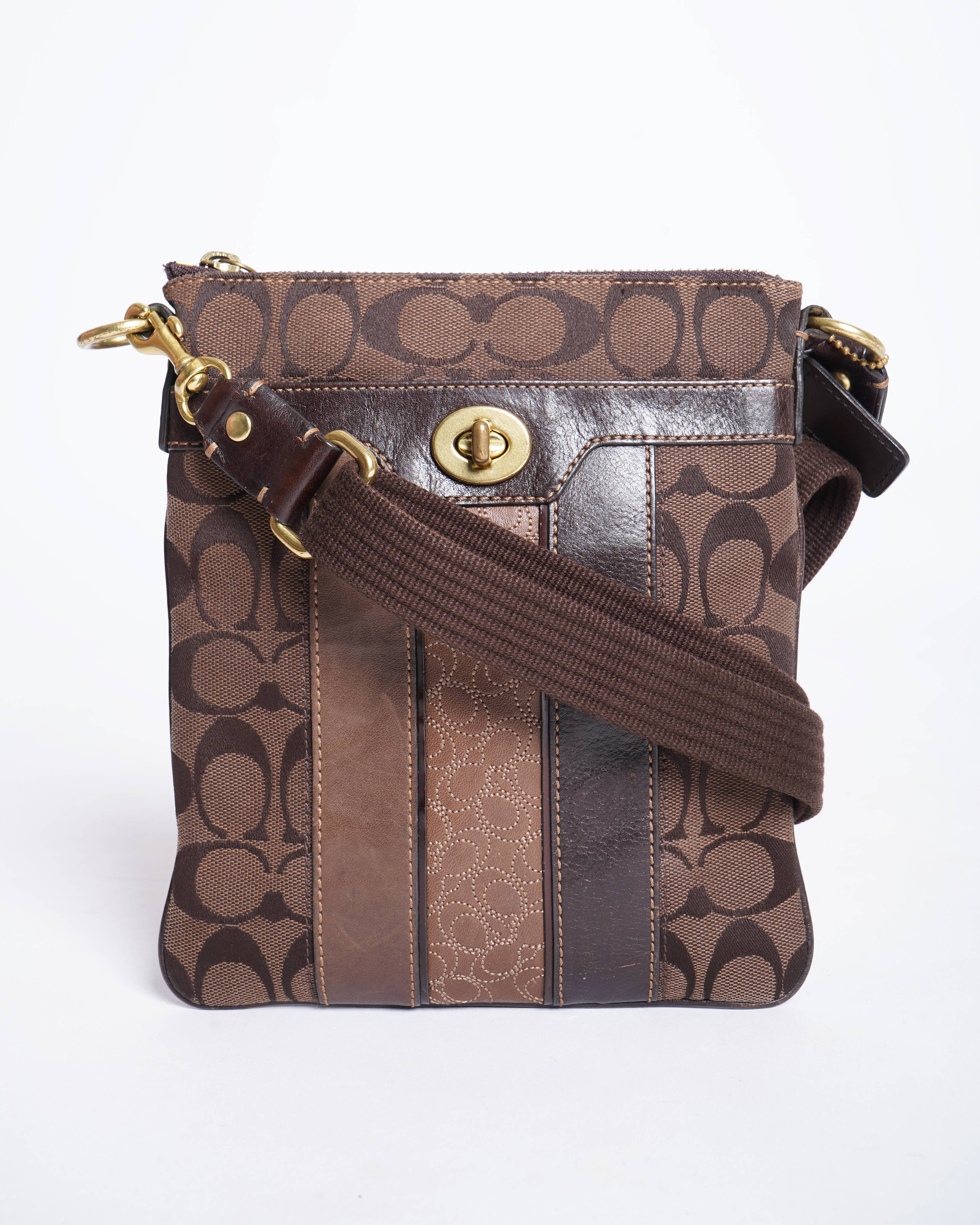Coach Brown/Tan Messenger Bag