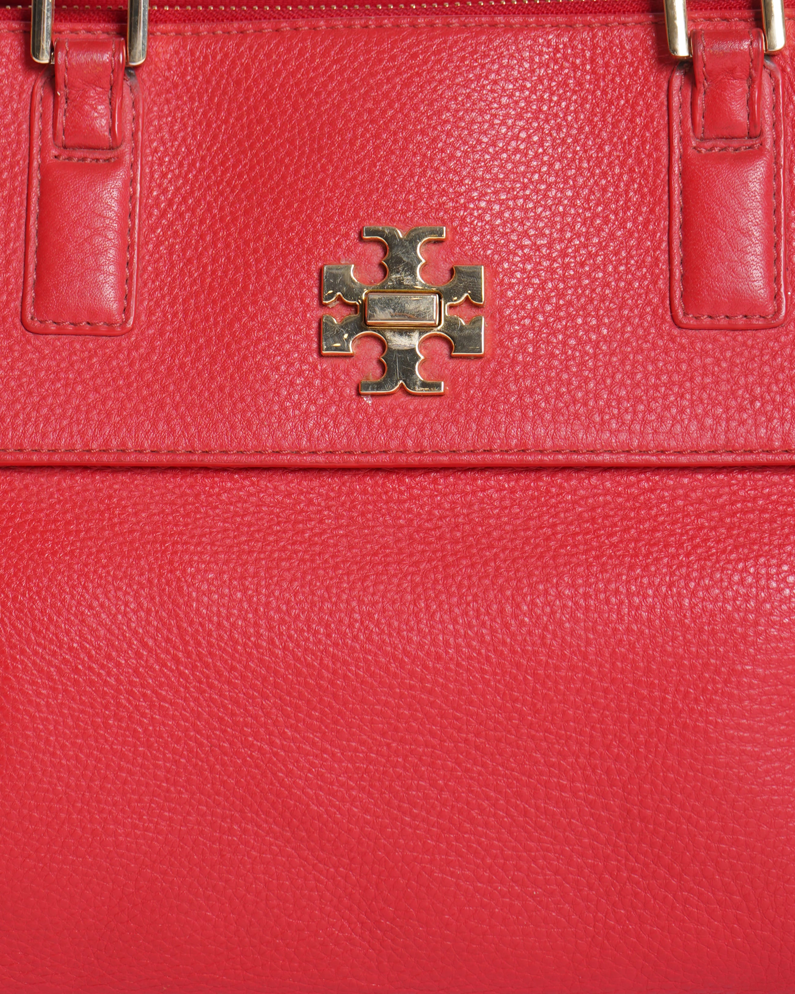Tory Burch Mercer Satchel in red