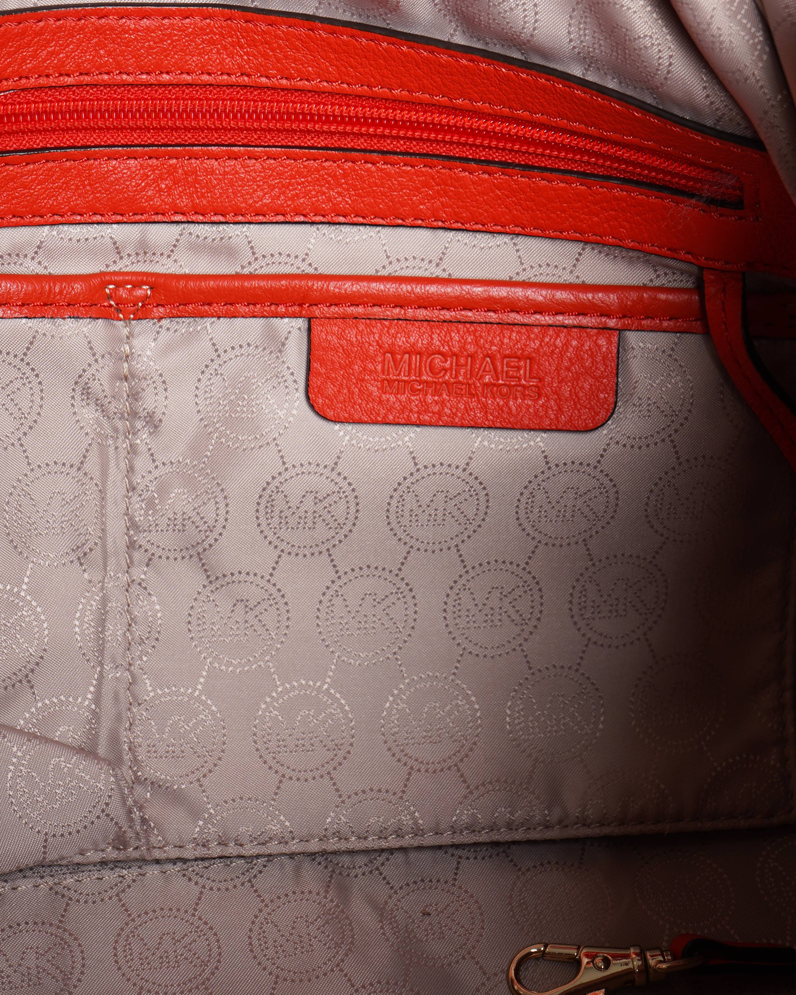 Michael Kors Orange Camden Drawstring Shoulder Bag