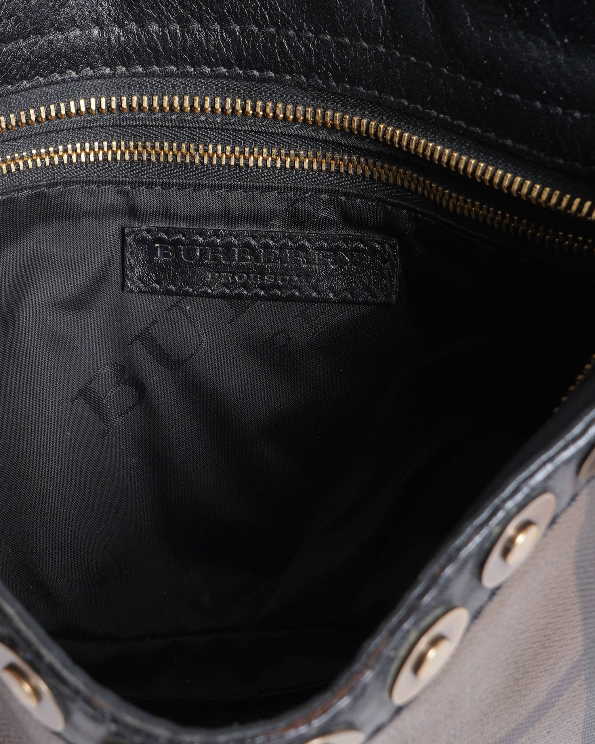 Burberry vintage Smoked Check Studded shoulder bag