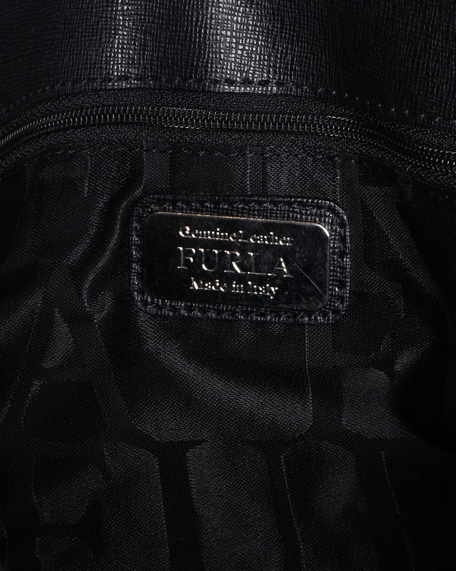 Furla Black Leather Julia Chain Shoulder Bag