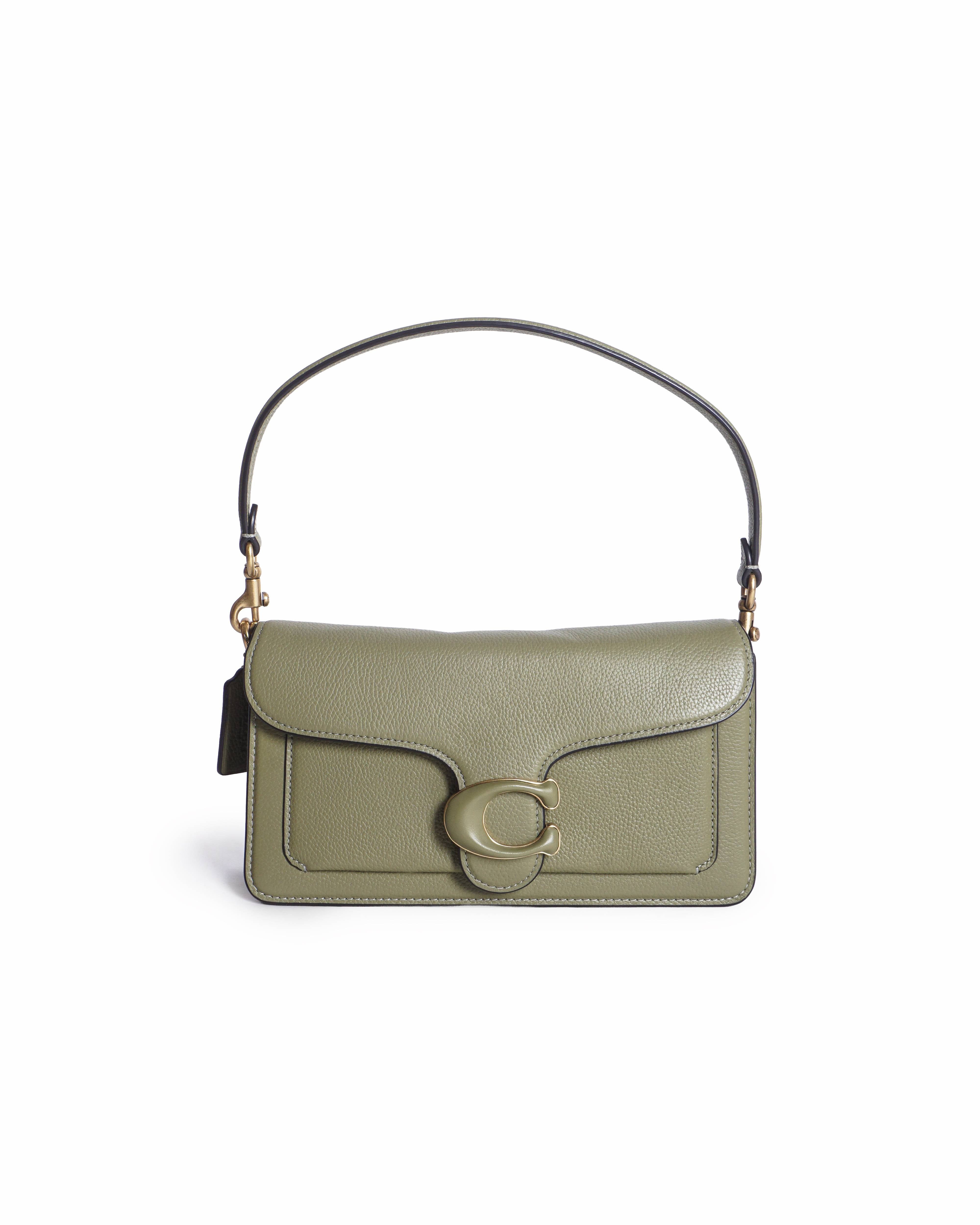 Coach Tabby Leather Shoulder Bag in Moss Green
