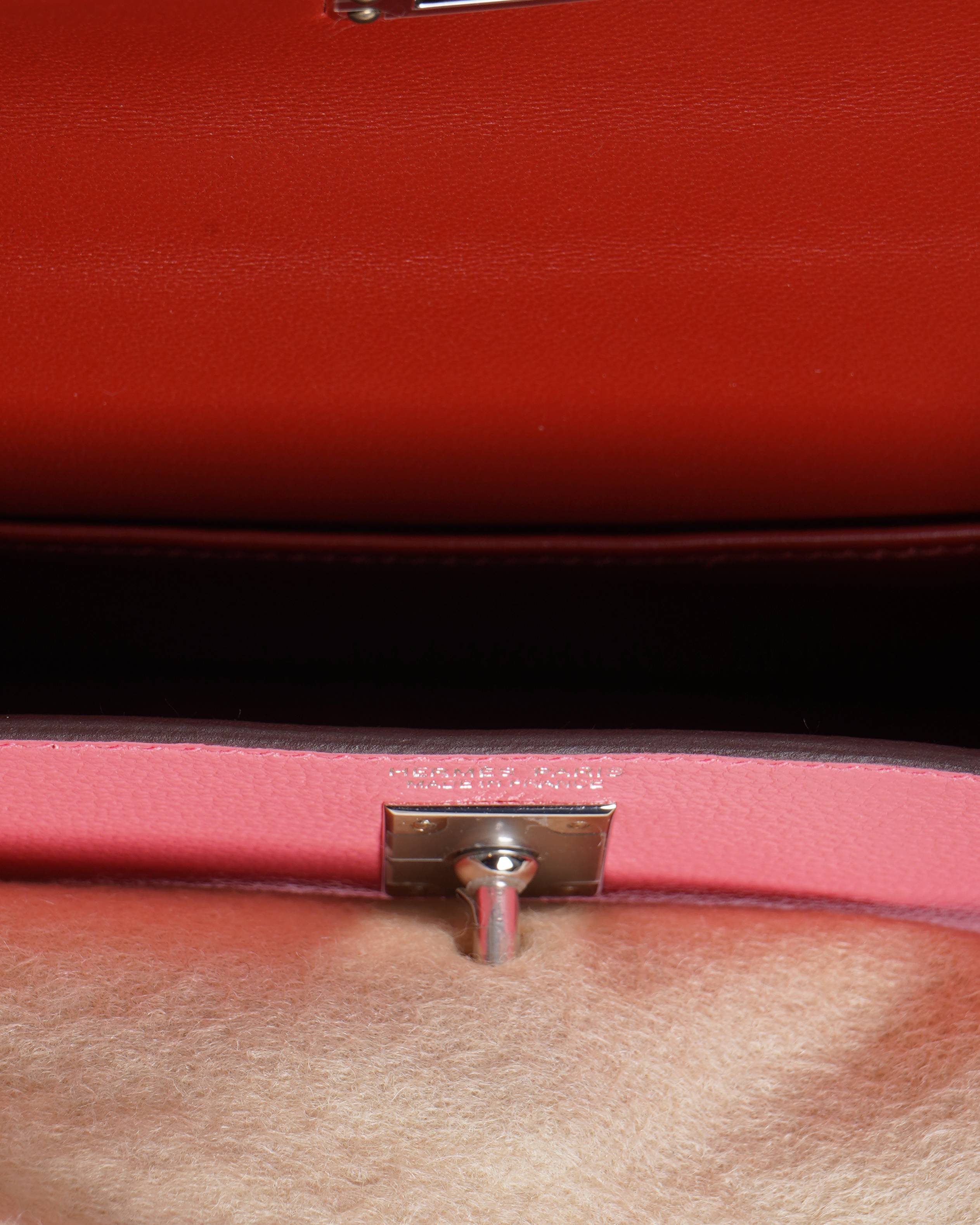 New Hermès Mini Kelly 20 Epsom Limited Edition Verso Rose Jaipur