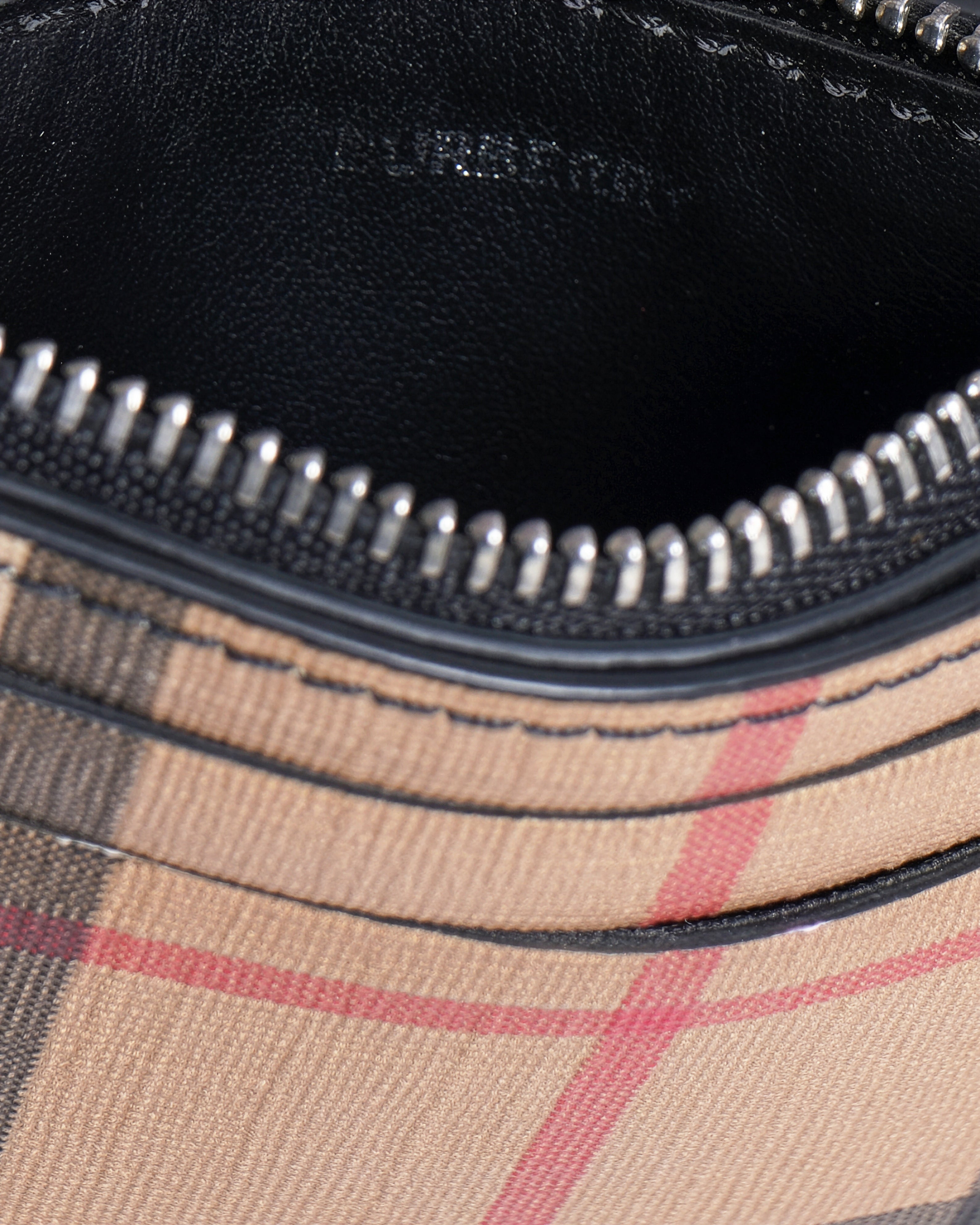 Burberry check card case wallet