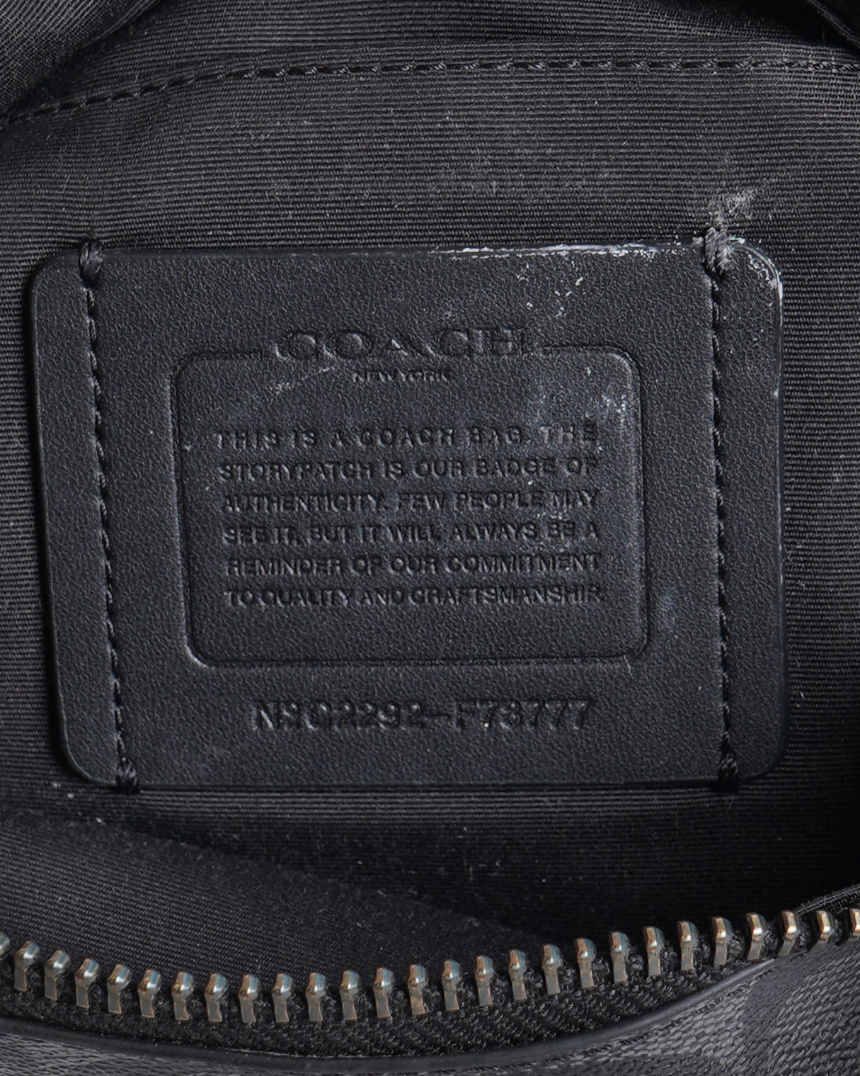 Coach belt bag black signature