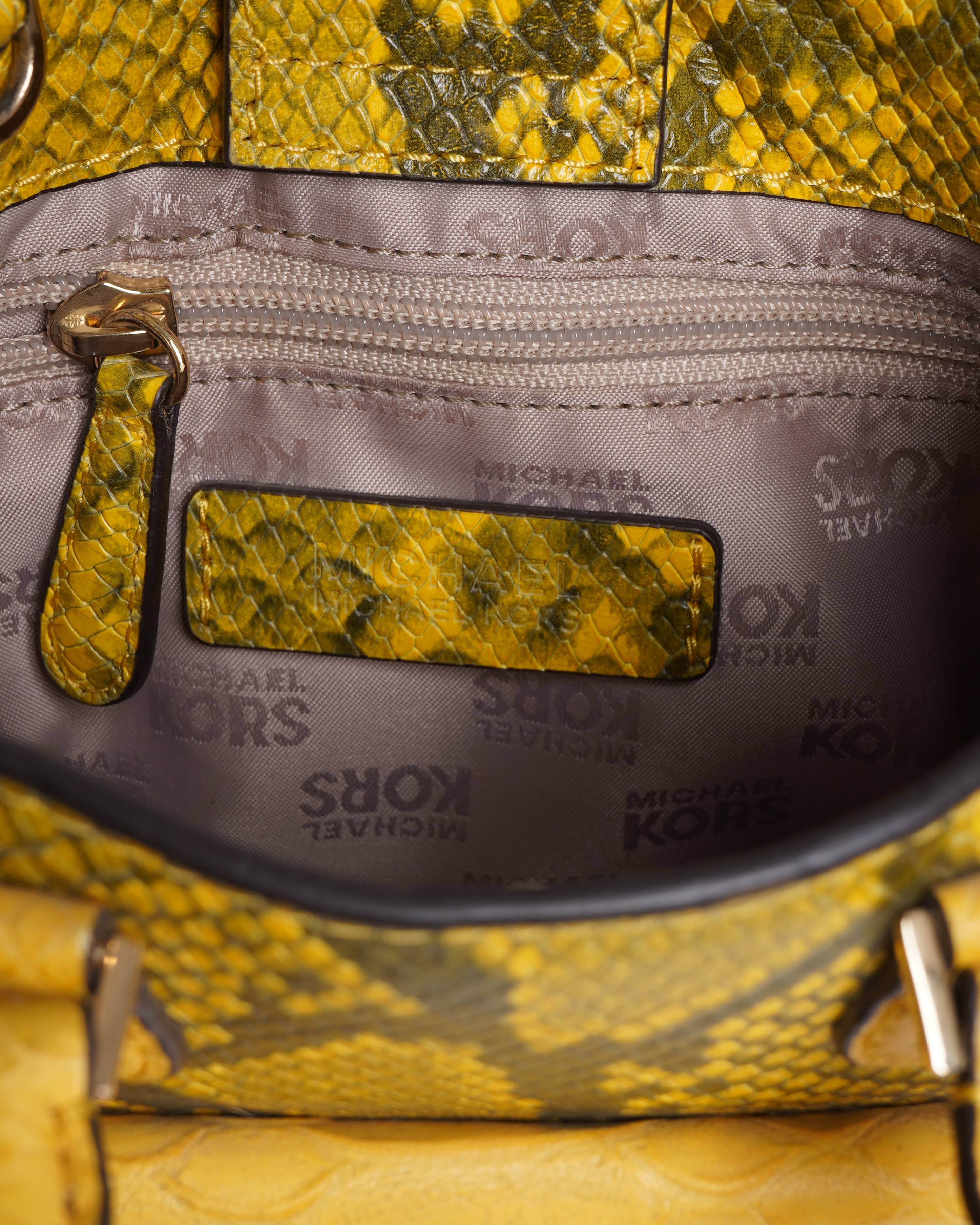 Michael Kors BRIDGETTE snakeskin pattern handbag With Crossbody Strap