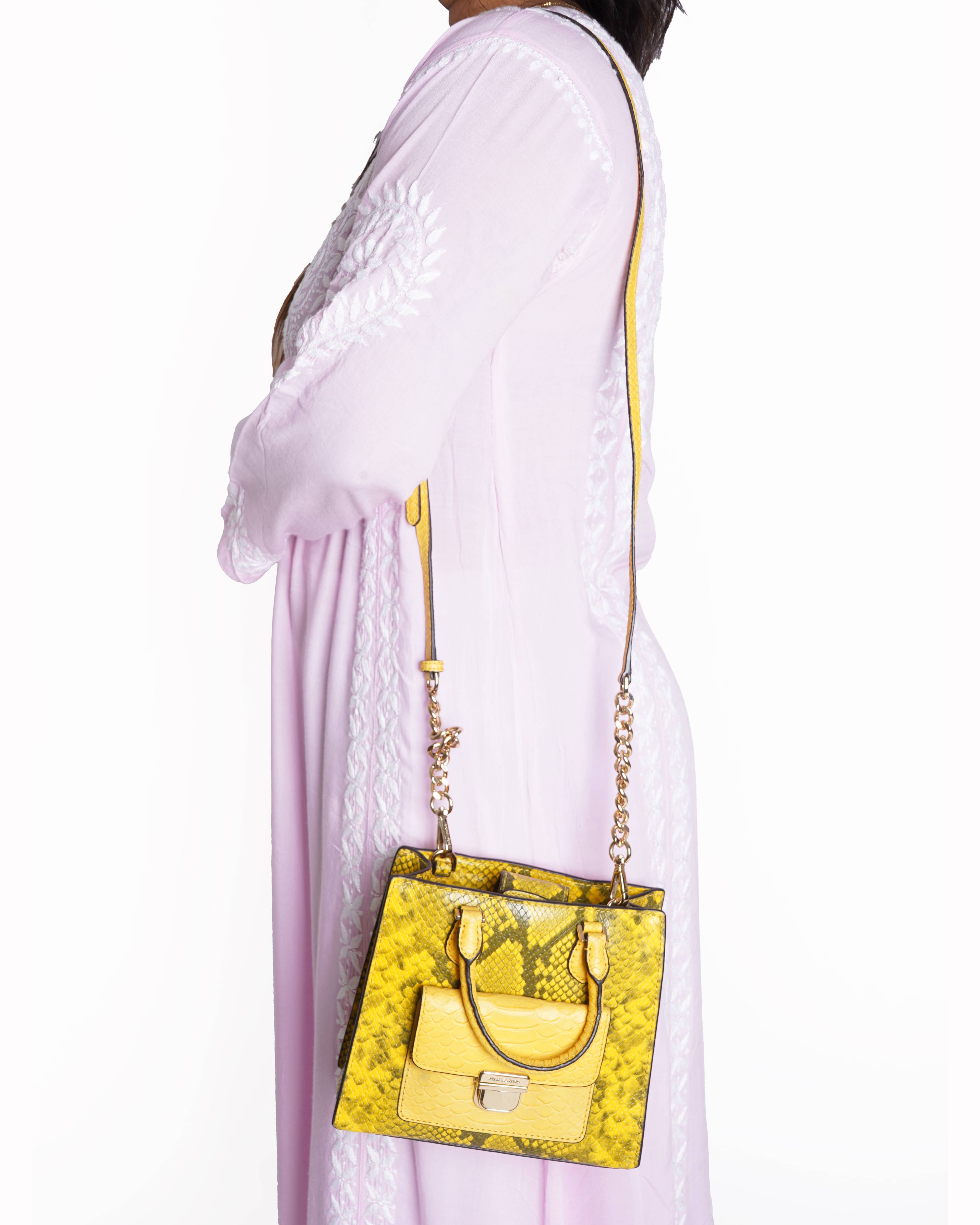 Michael Kors BRIDGETTE snakeskin pattern handbag With Crossbody Strap