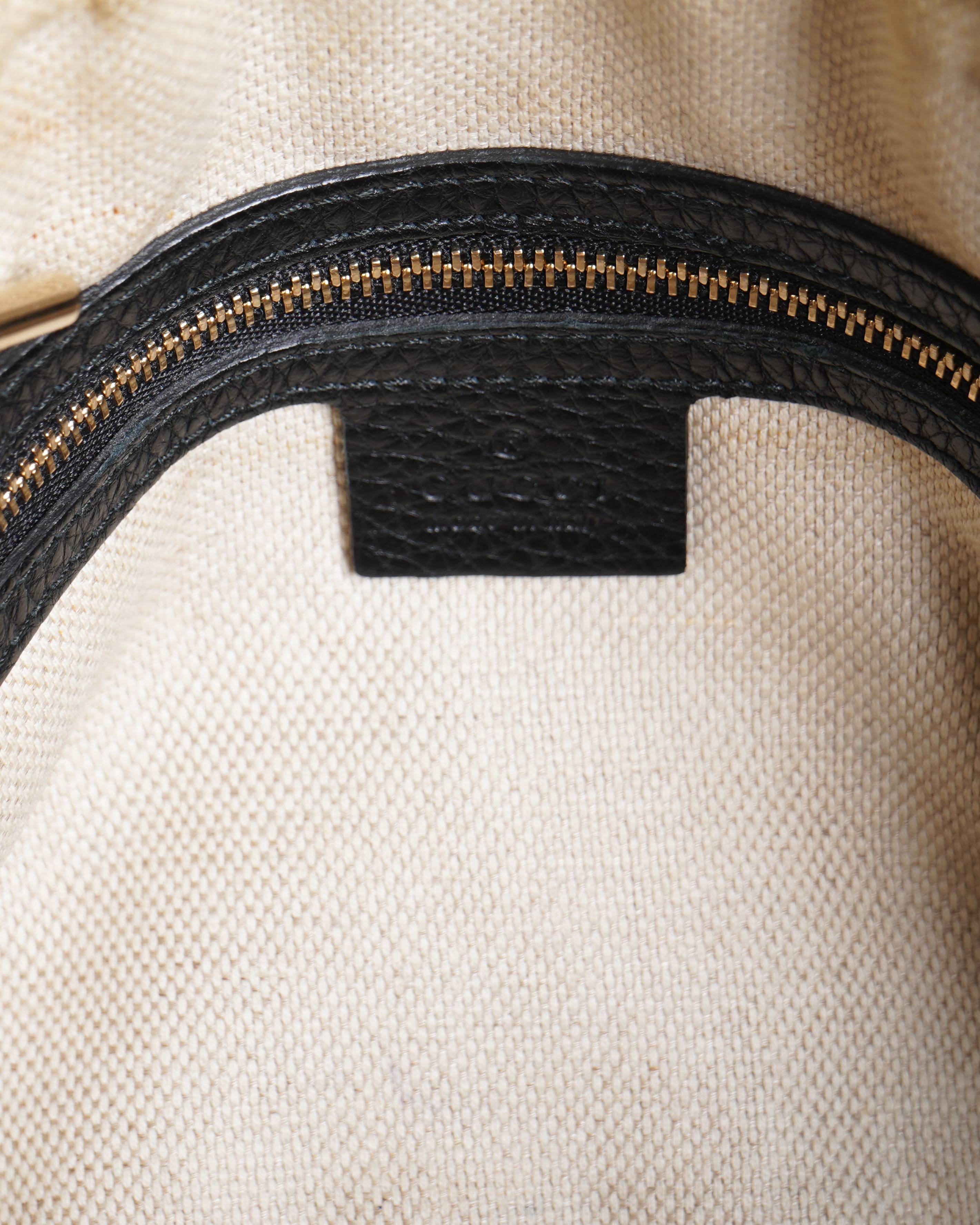 Gucci Black Leather Soho Chain Shoulder Bag