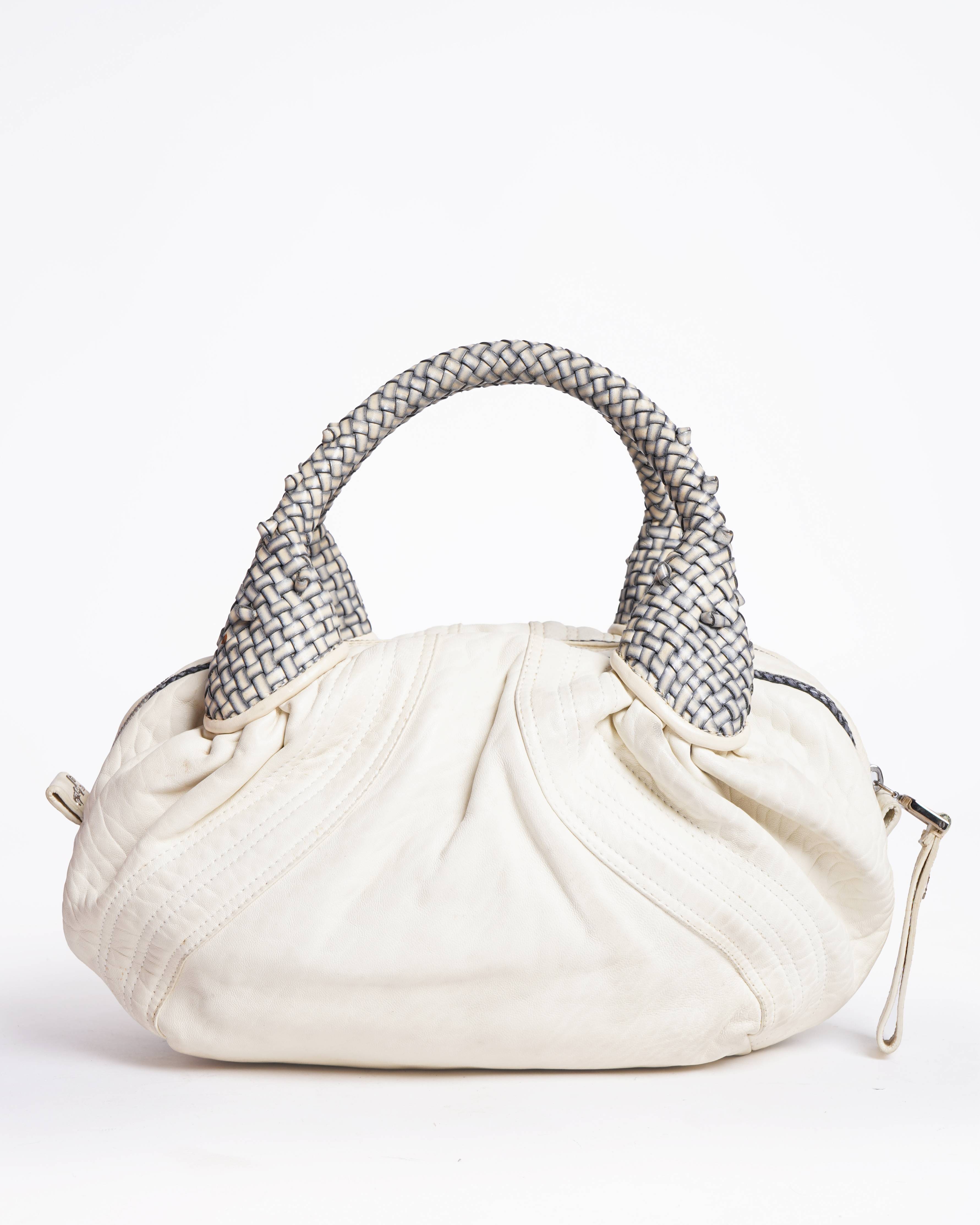 Fendi Spy Handbag In White