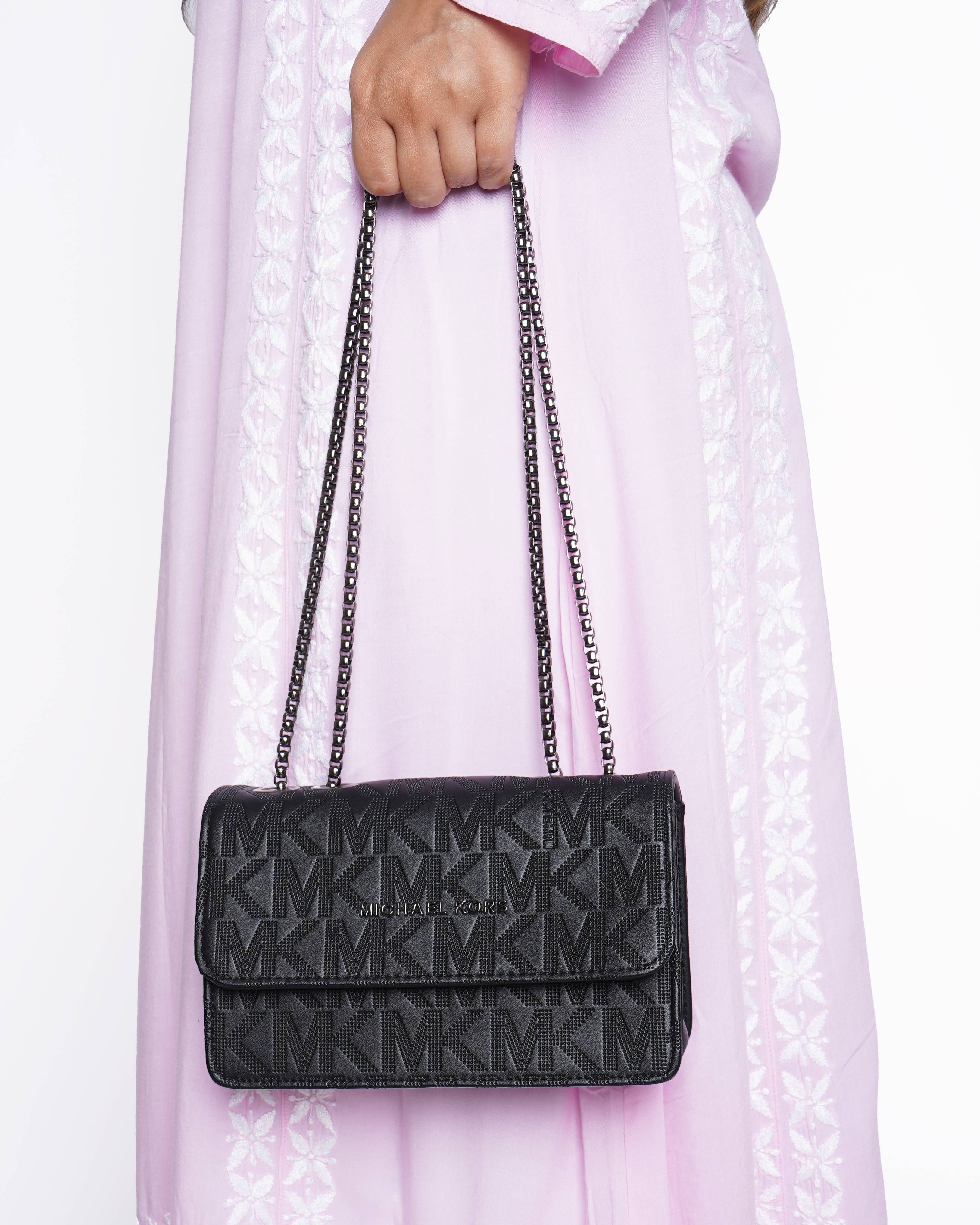 New Michael kors jet set monogram logo sling bag