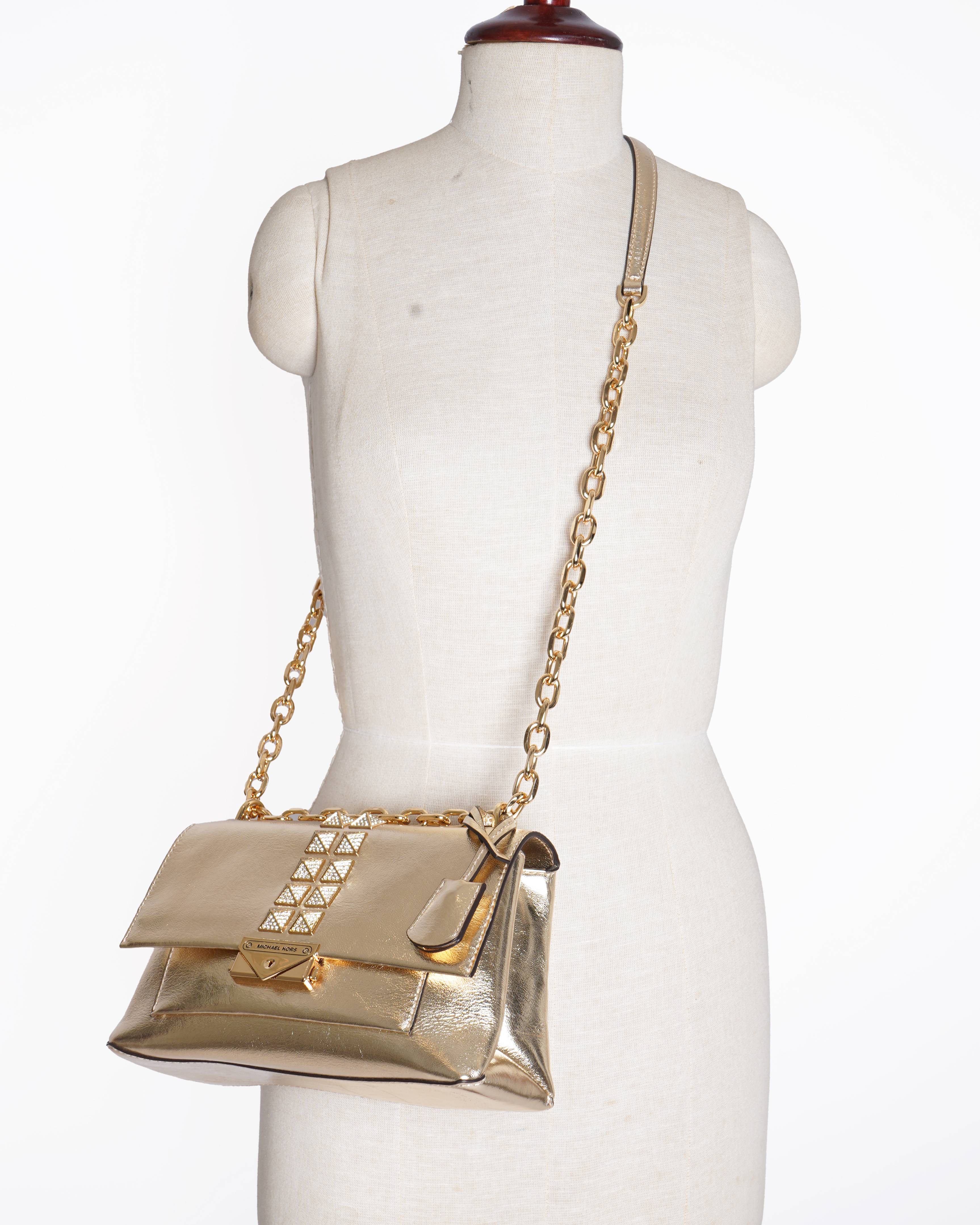 Michael kors cece medium studded metallic shoulder bag