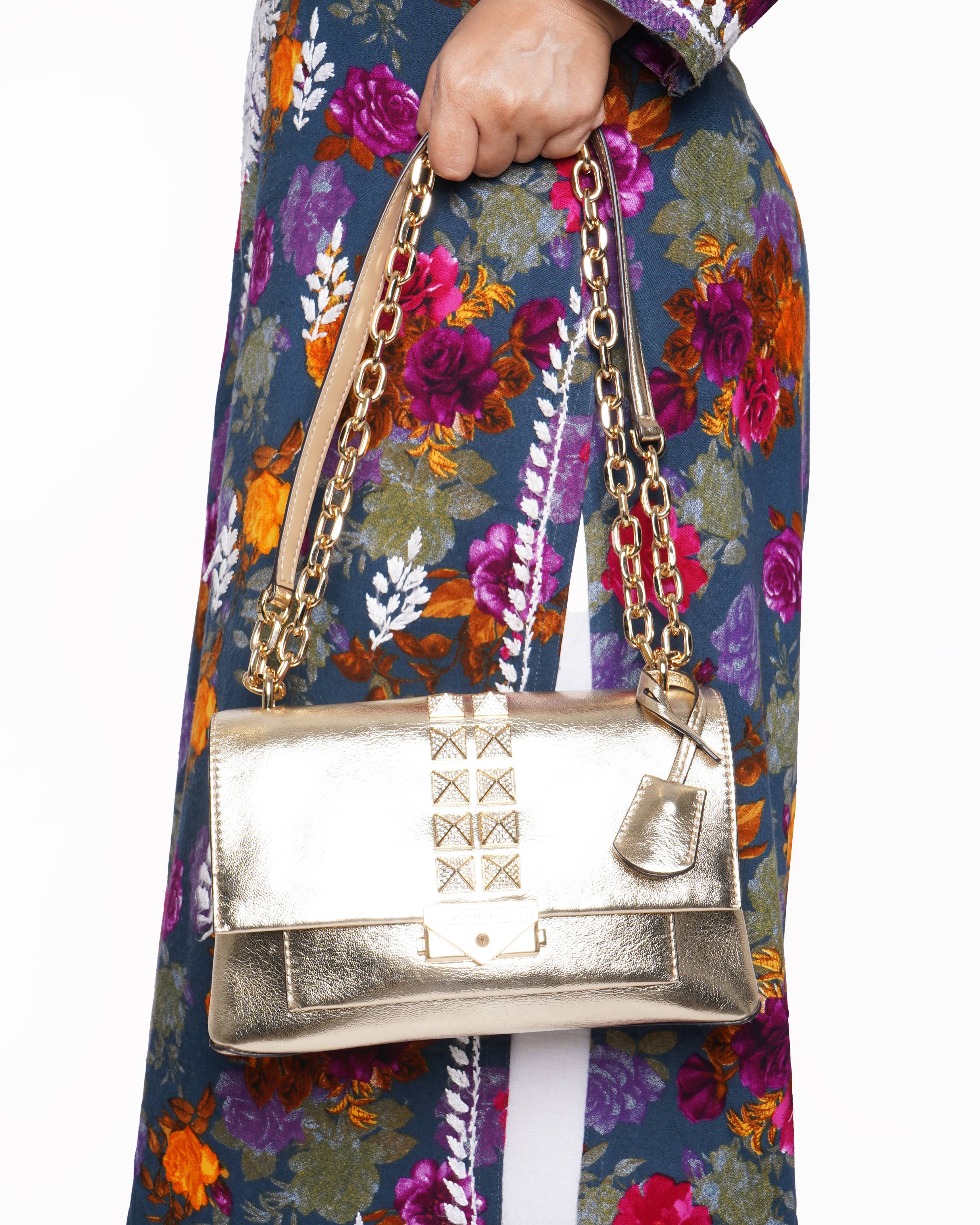 Michael kors cece medium studded metallic shoulder bag