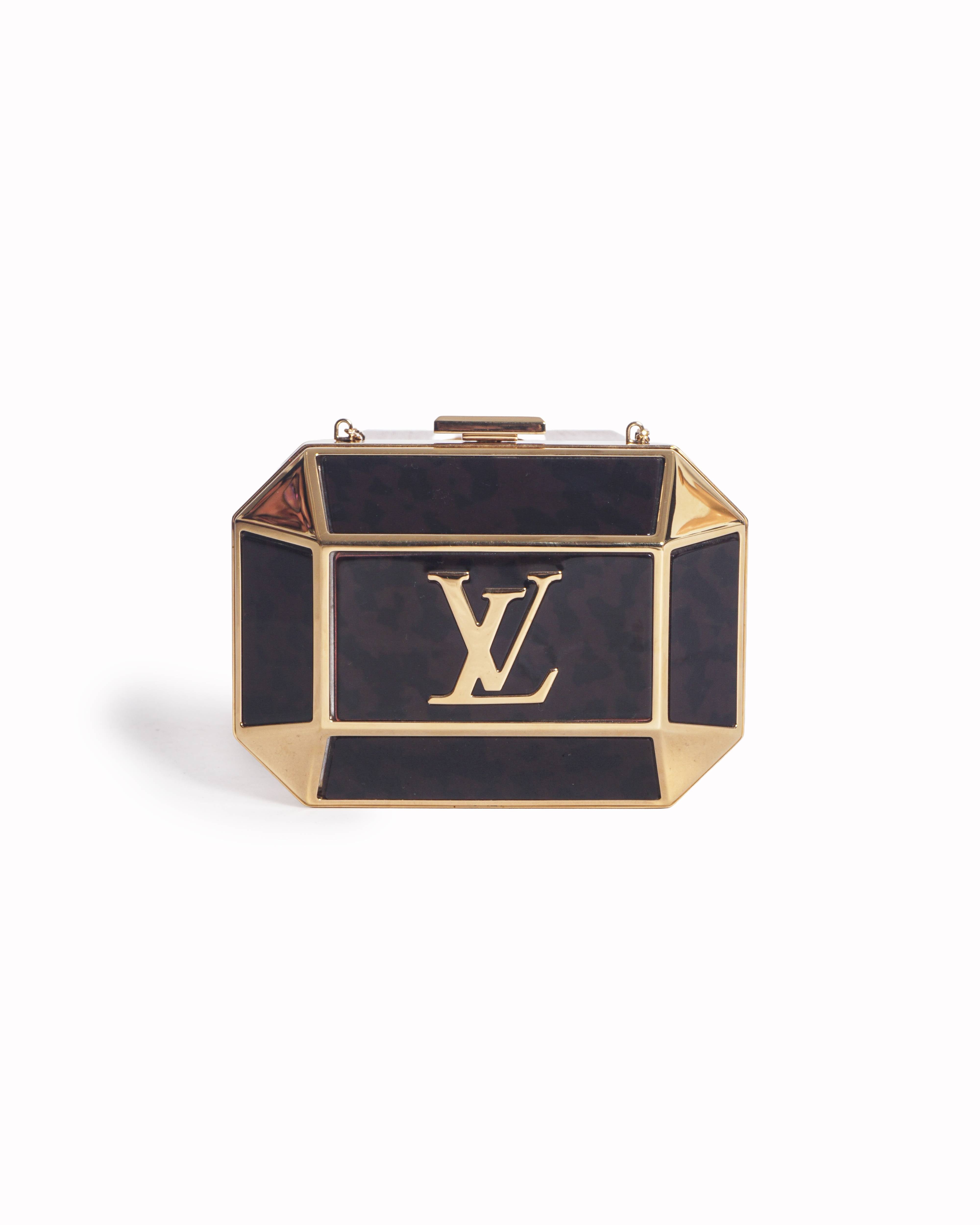 Louis Vuitton Brown/Gold MinaudiĆØre Bijou Evening Bag