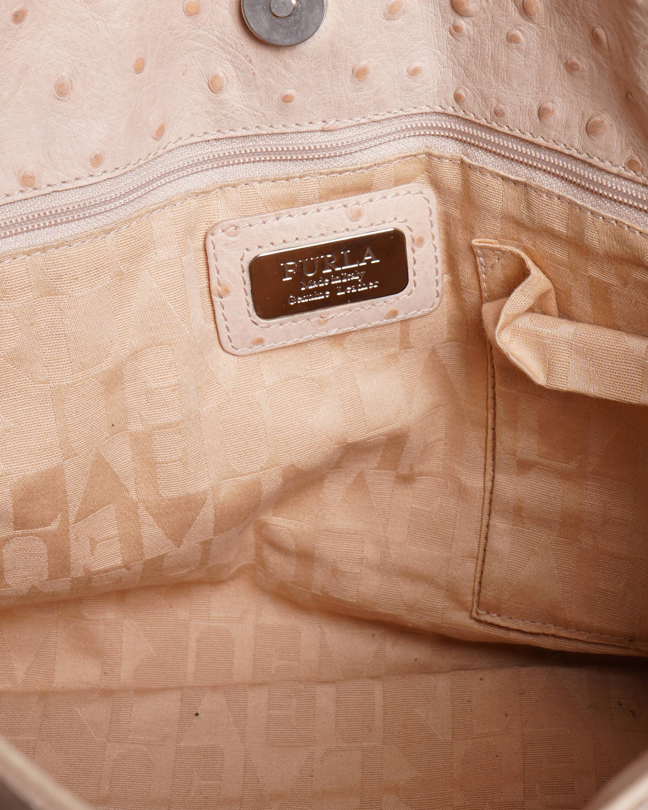 Furla 
light pink leather tote