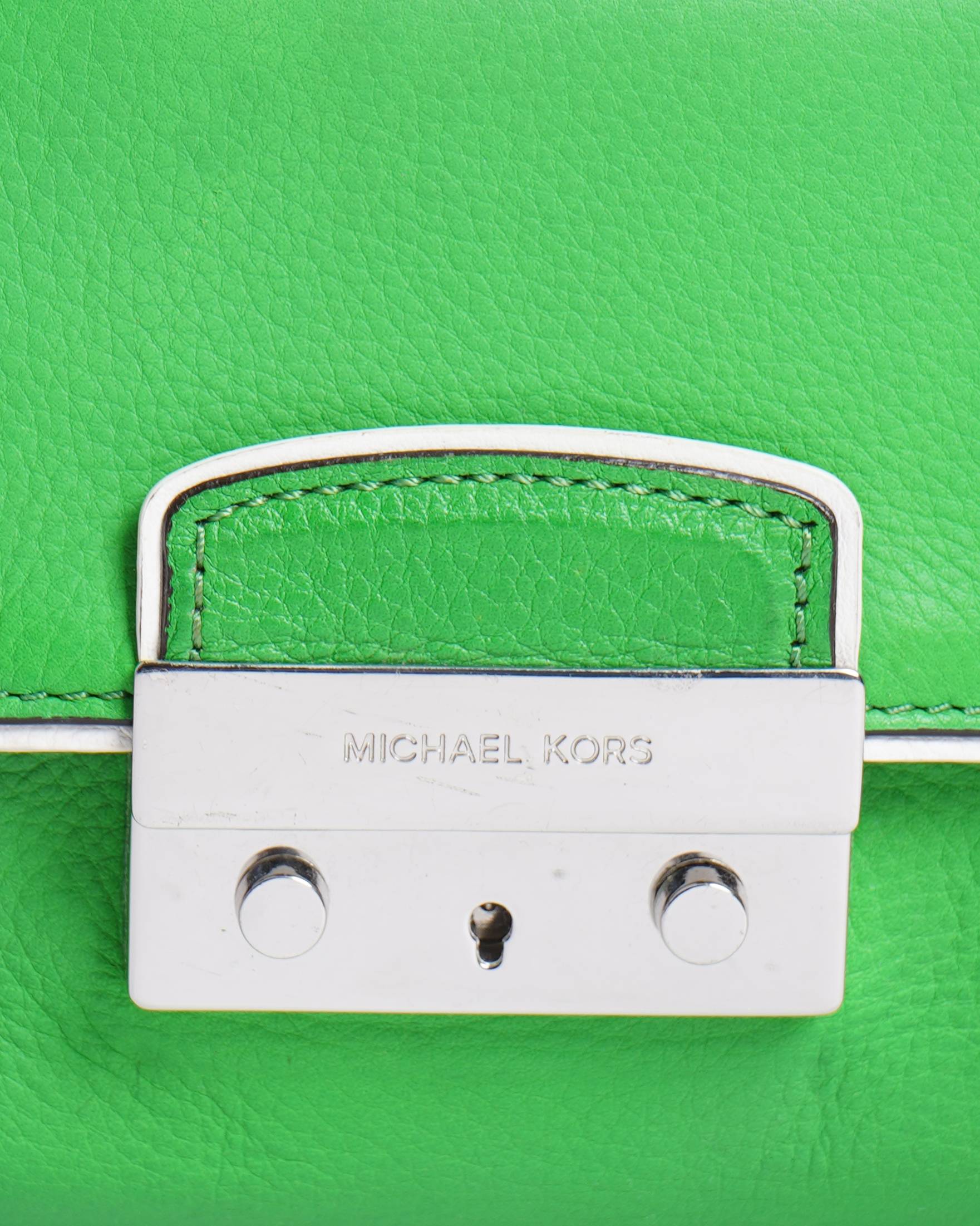 Michael kors audrey satchel handbag in green