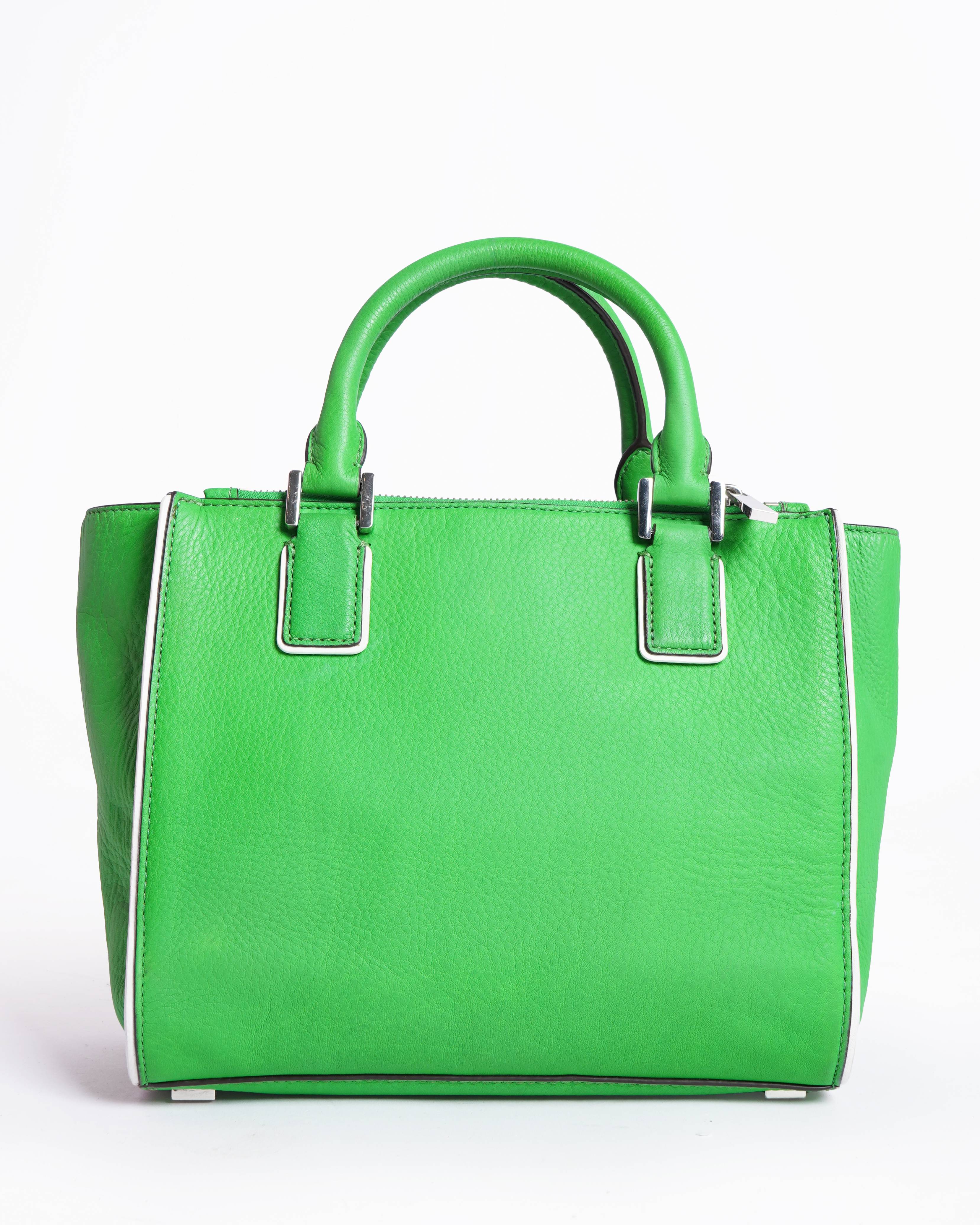 Michael kors audrey satchel handbag in green