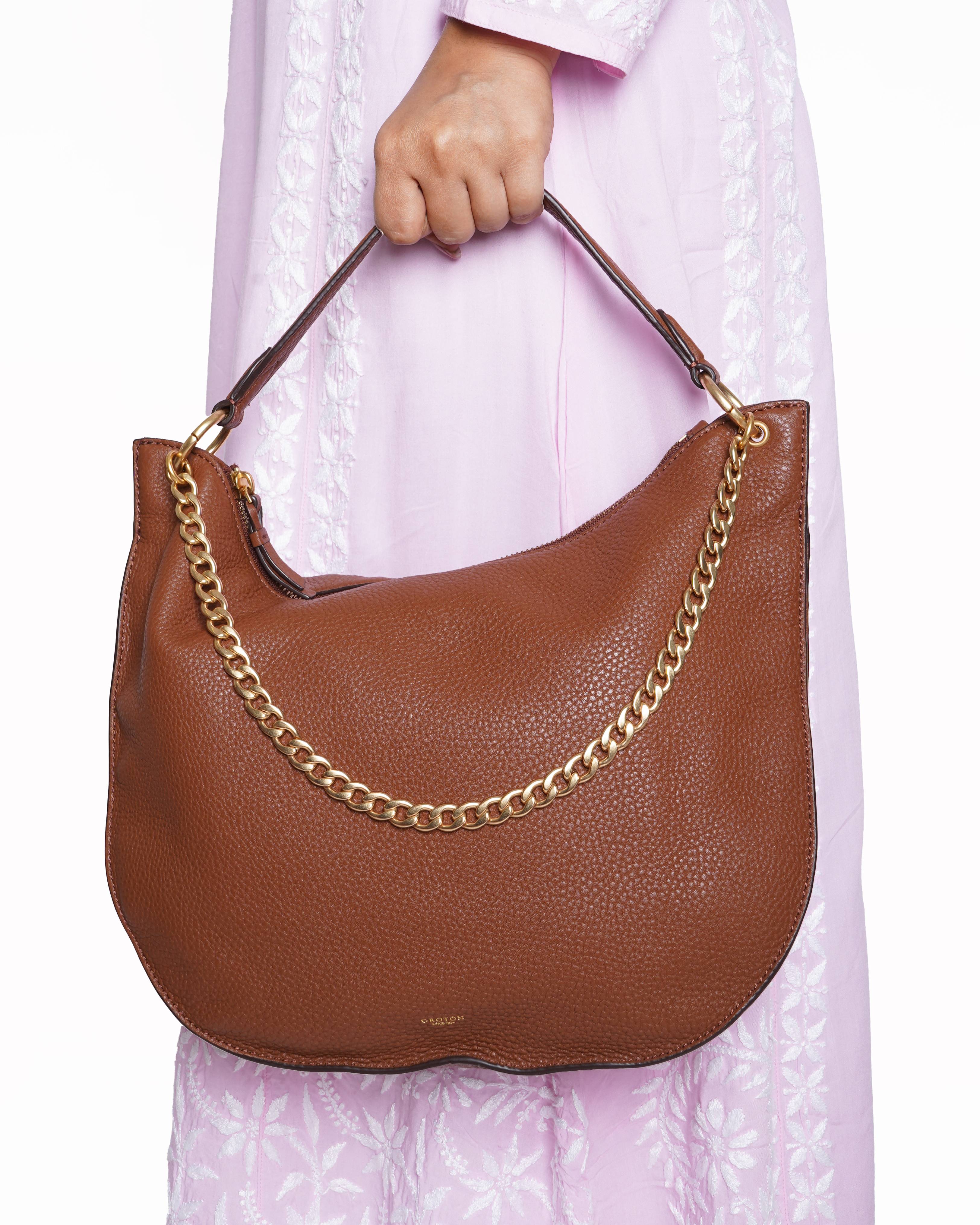 New Oroton brown hobo shoulder bag