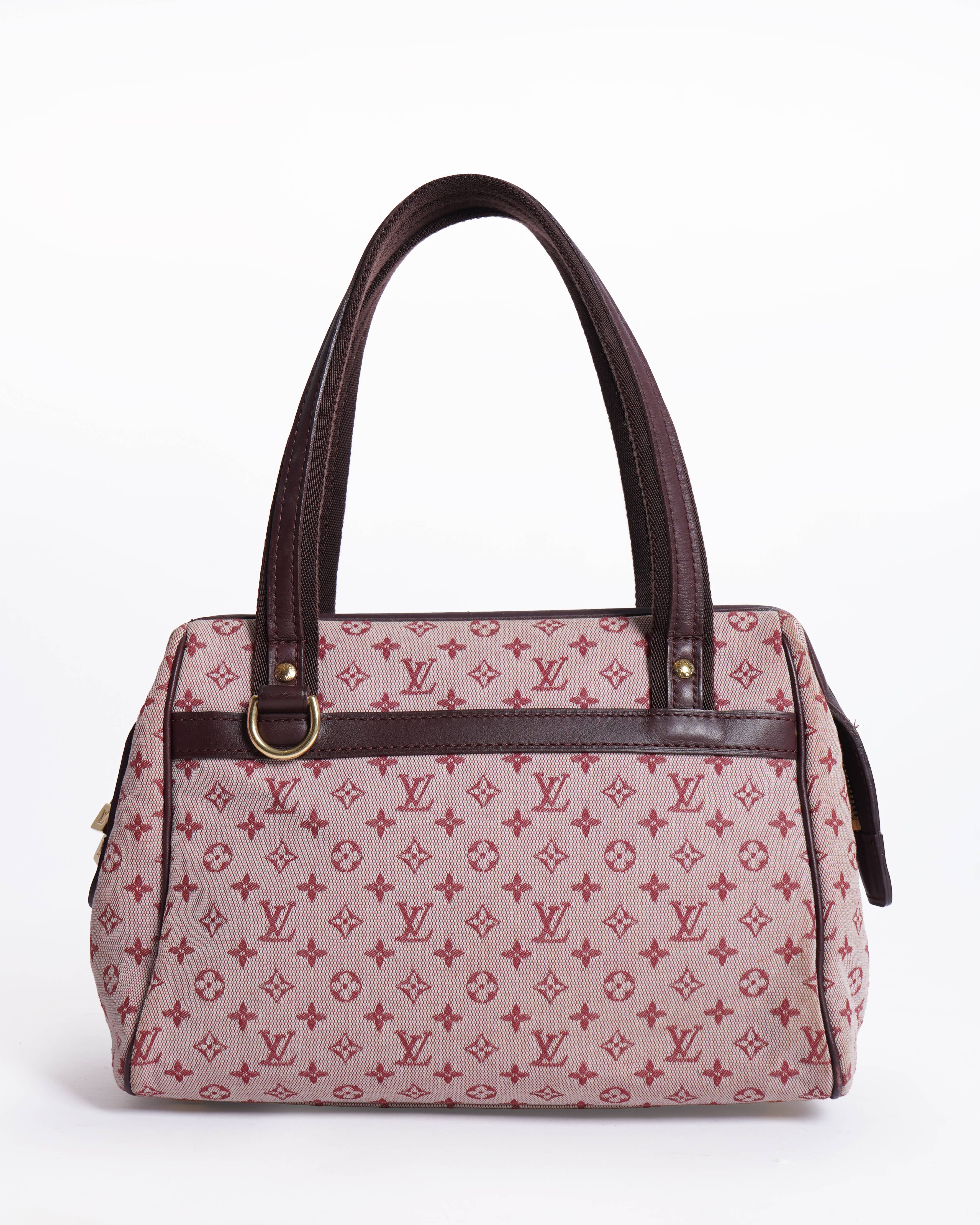 Louis vuitton josephine pm handbag in monogram mini lin canvas