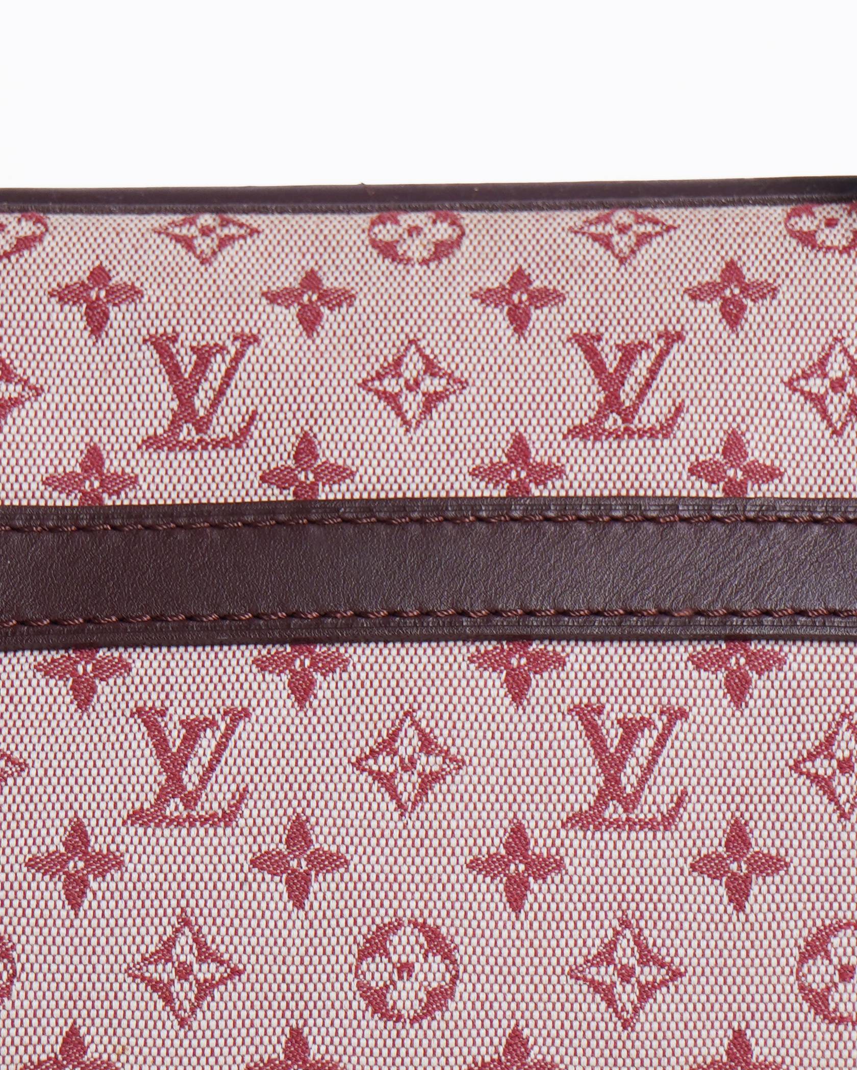 Louis vuitton josephine pm handbag in monogram mini lin canvas