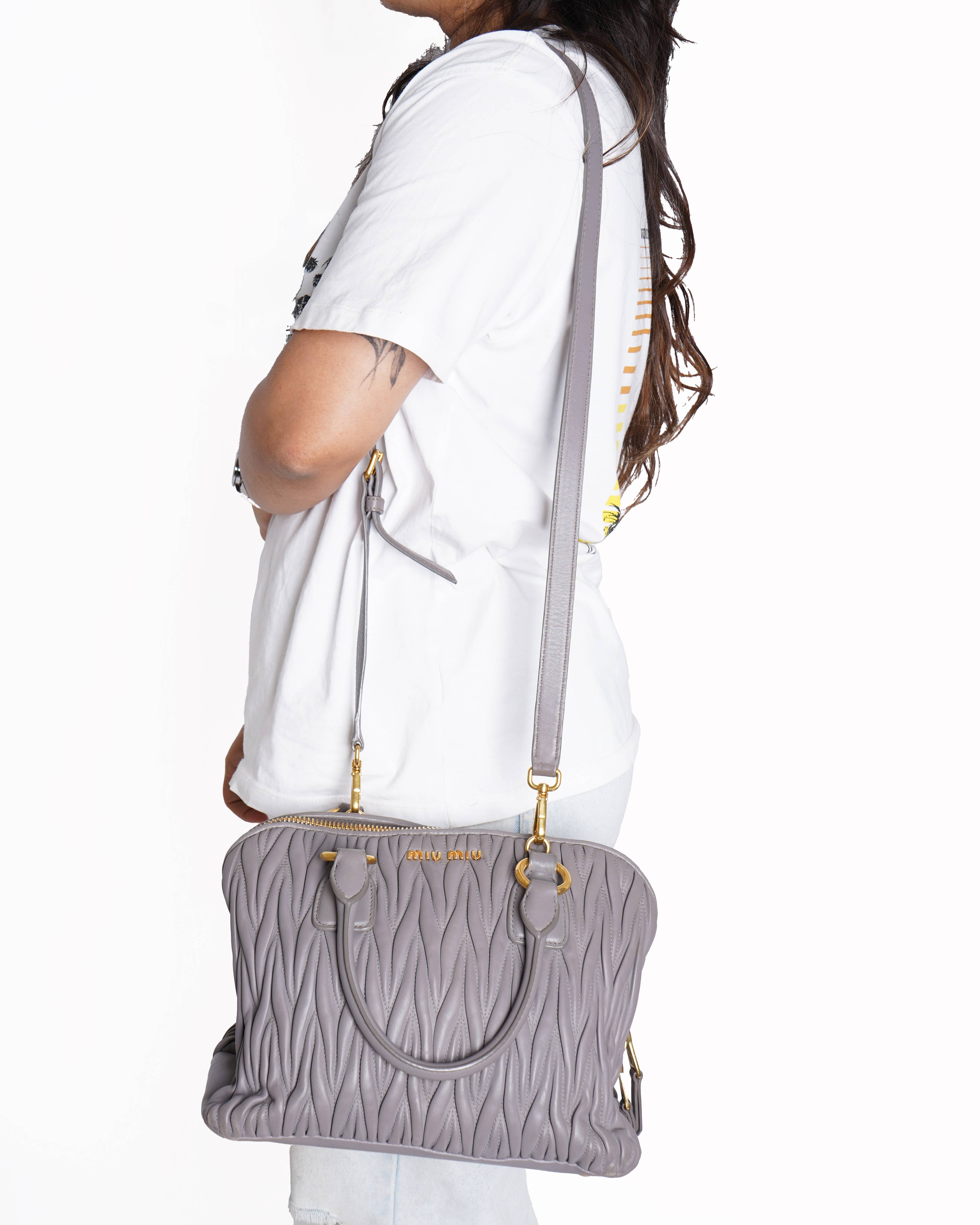 Miu Miu Matelasse Bowler Bag