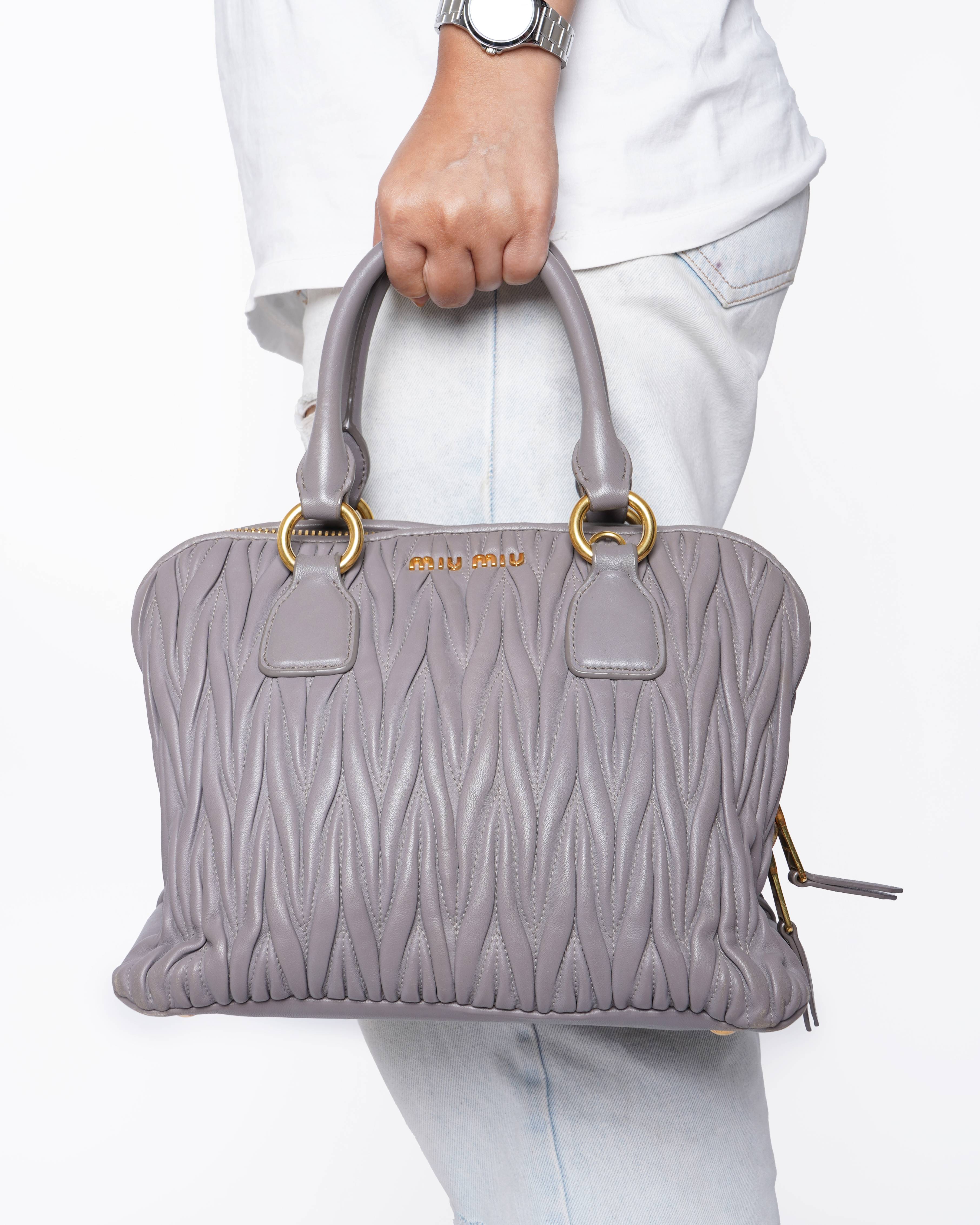 Miu Miu Matelasse Bowler Bag